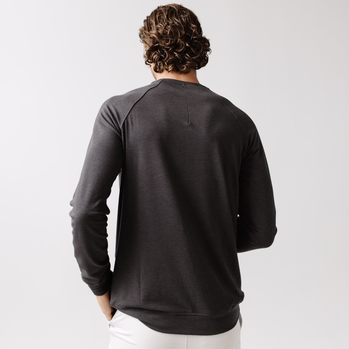 Men's Brushed Bamboo Pullover Crew - Wholesale