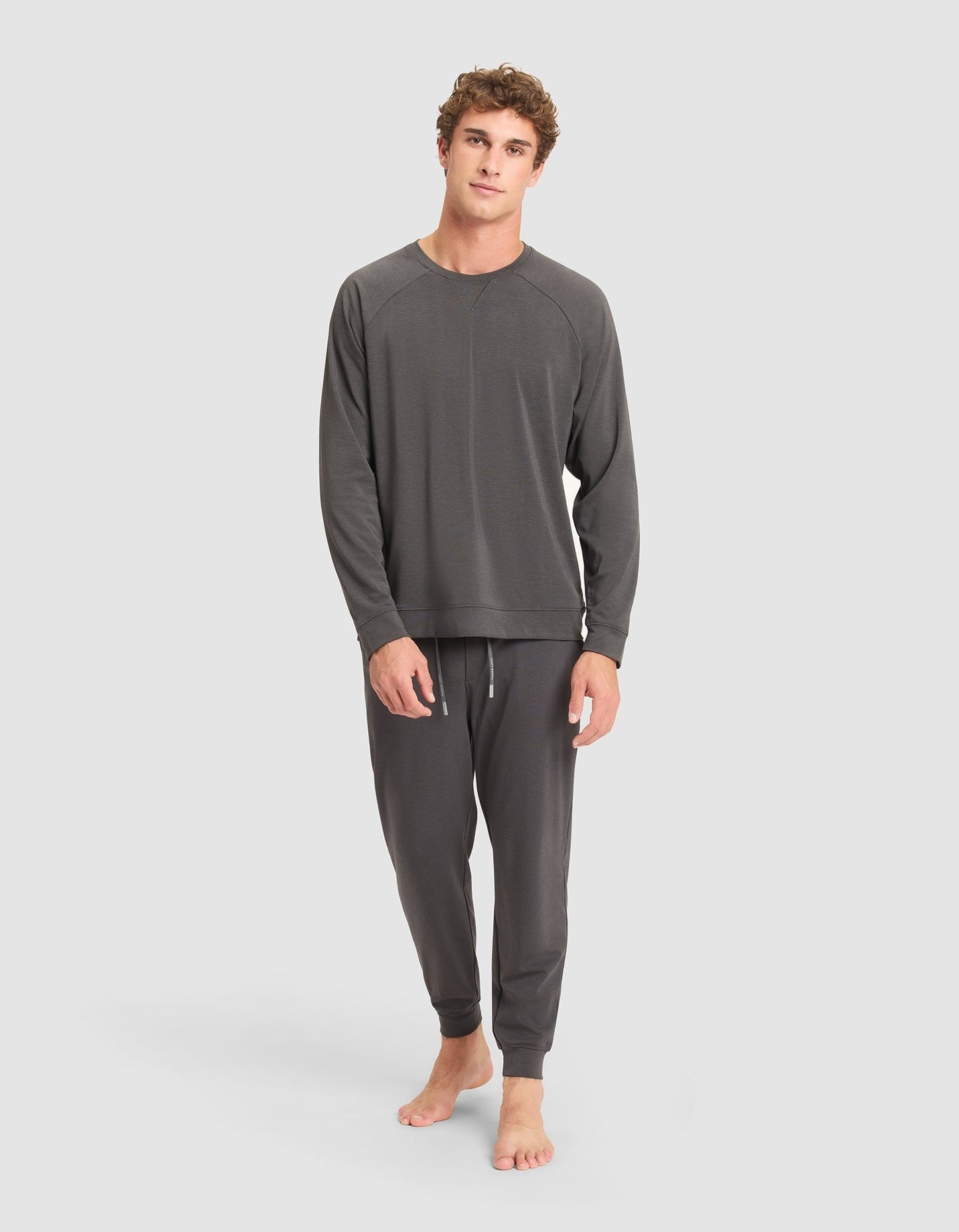 Men's Brushed Bamboo Pullover Crew - Last Chance