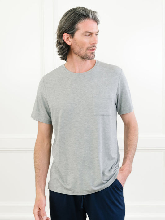 Men's Bamboo Stretch-Knit Lounge Tee - Wholesale