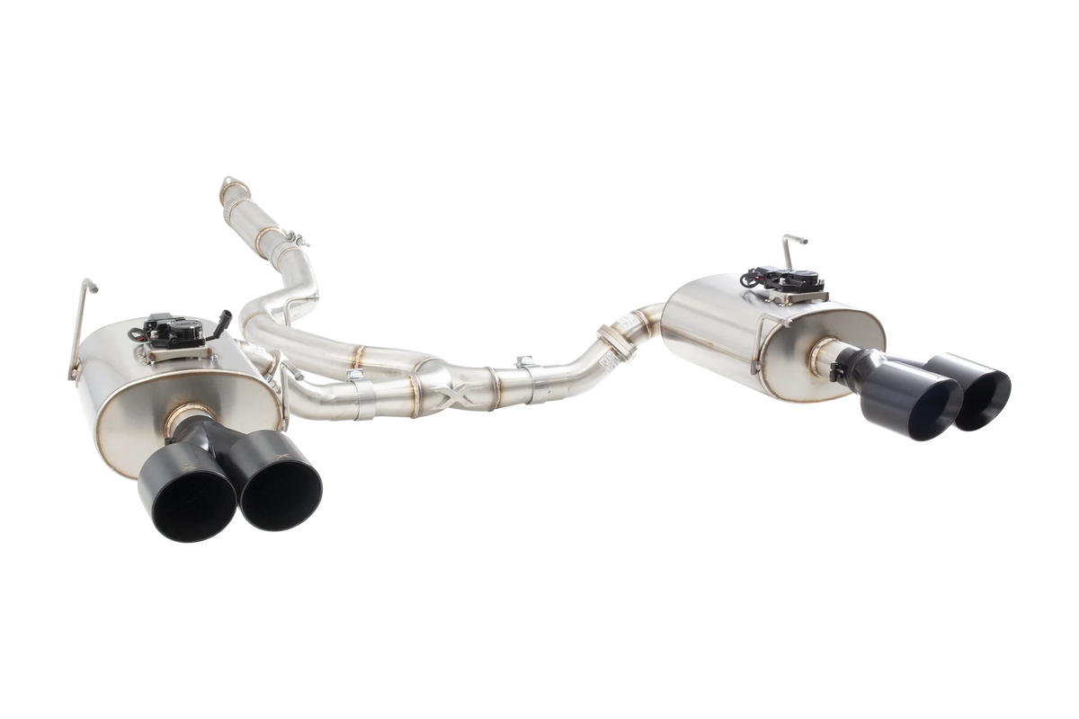 XForce Varex Valved Cat-Back Exhaust System w/ Black tips | 2011-2018 Subaru WRX Sedan & 2011-2021 Subaru STI Sedan (ESSWRX14VKBK)