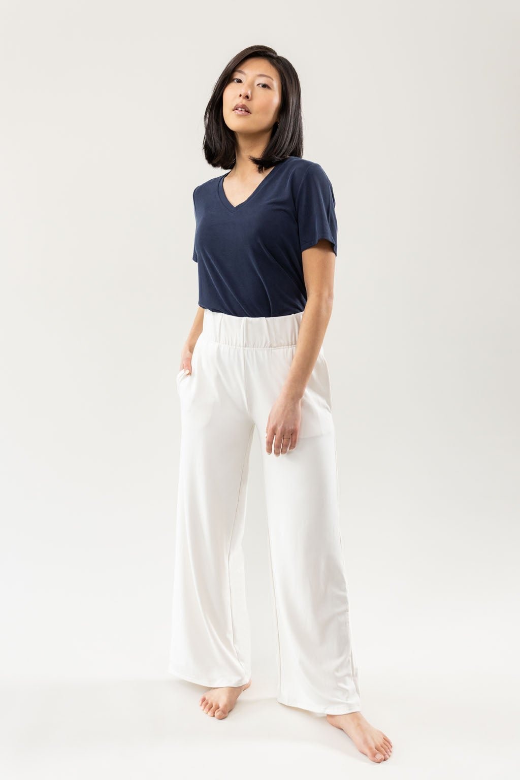Women's Brushed Bamboo Wide Leg Pull On Pant - Wholesale
