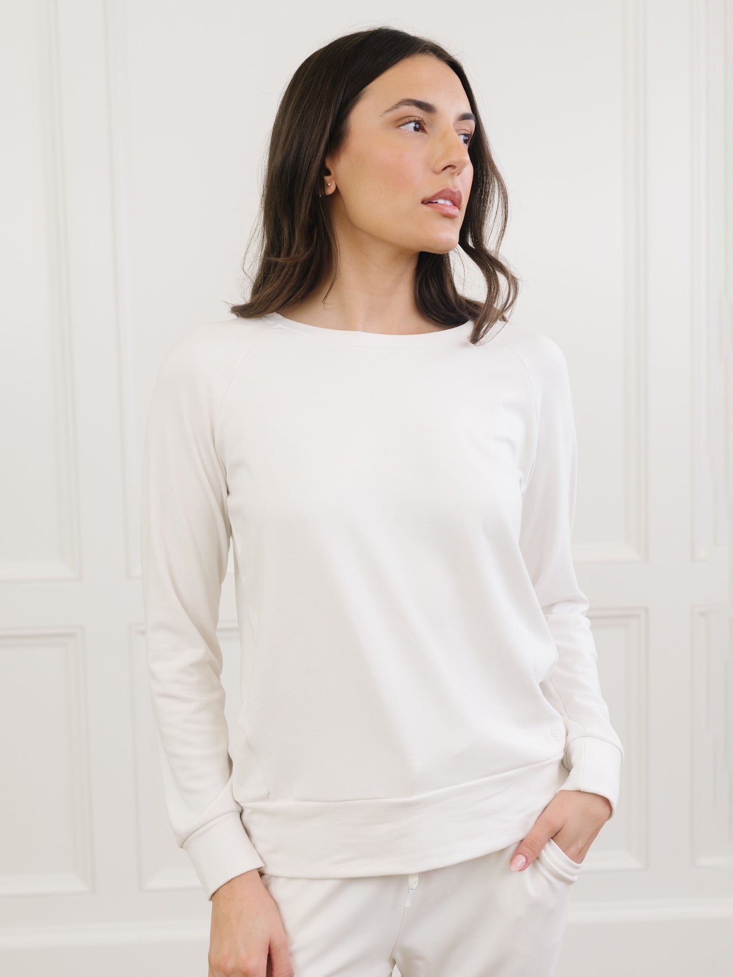 Women's Brushed Bamboo Pullover Crew - Wholesale