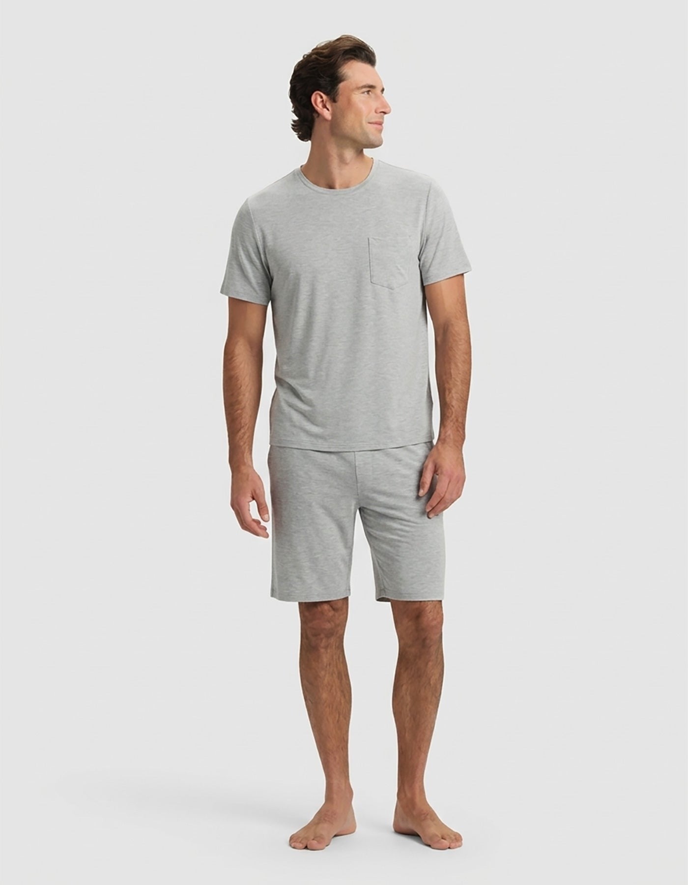 Men's Bamboo Stretch-Knit Short Sleeve Pajama Set
