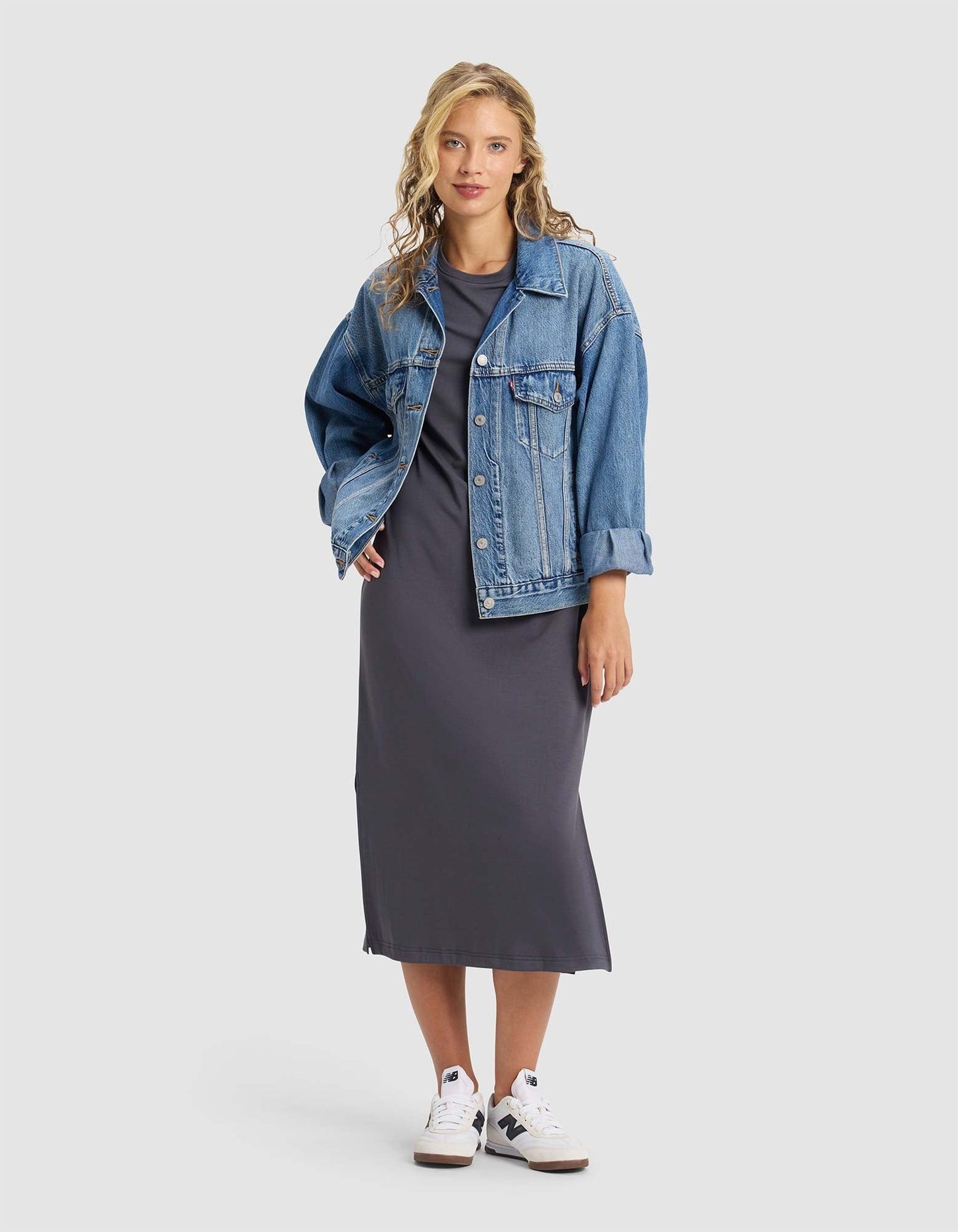 Women's Brushed Bamboo Midi Dress