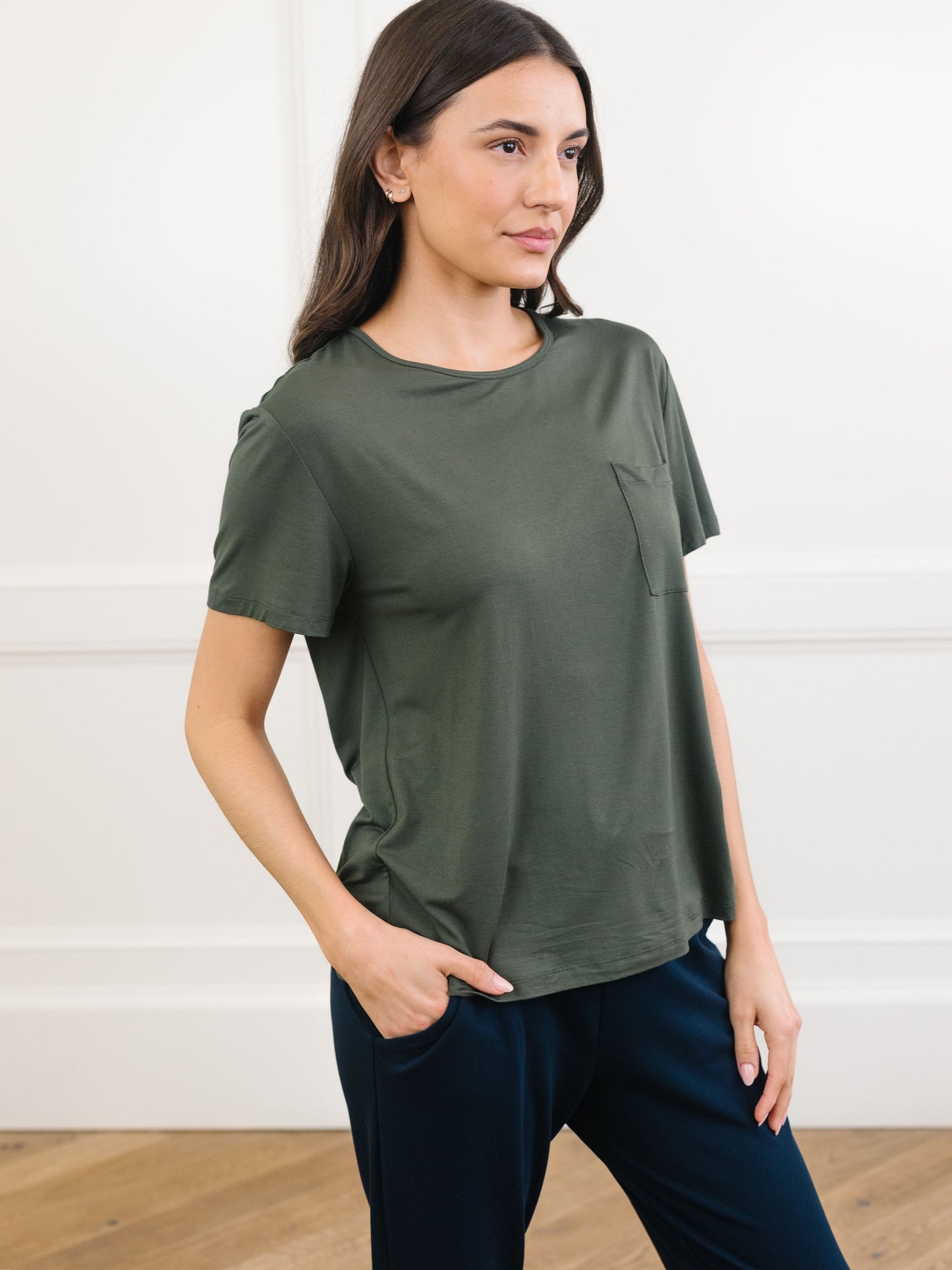 Women's Bamboo Stretch-Knit Lounge Tee - Wholesale