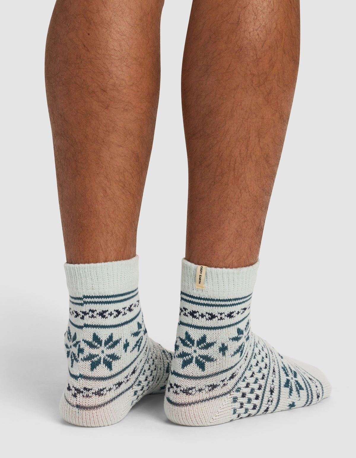 Snowflake Plush Lounge Quarter Sock - Last Chance