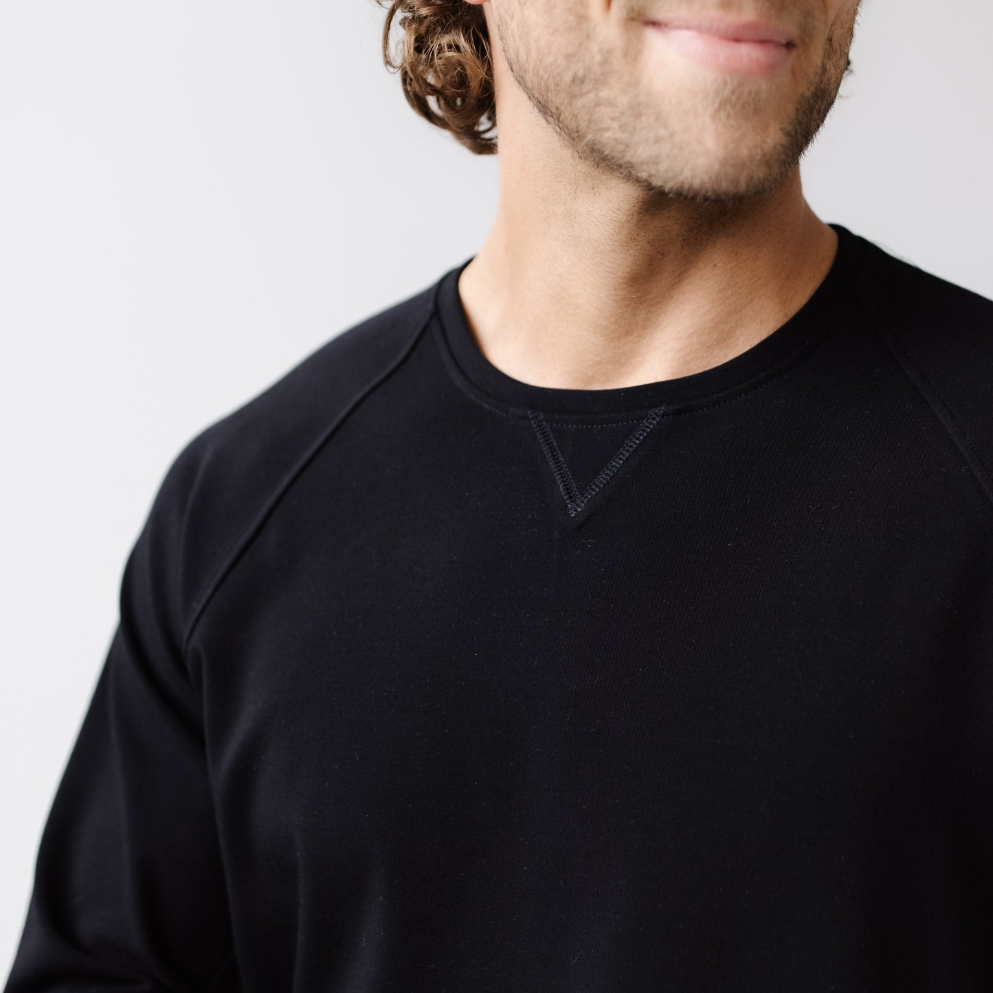 Men's Brushed Bamboo Pullover Crew - Wholesale