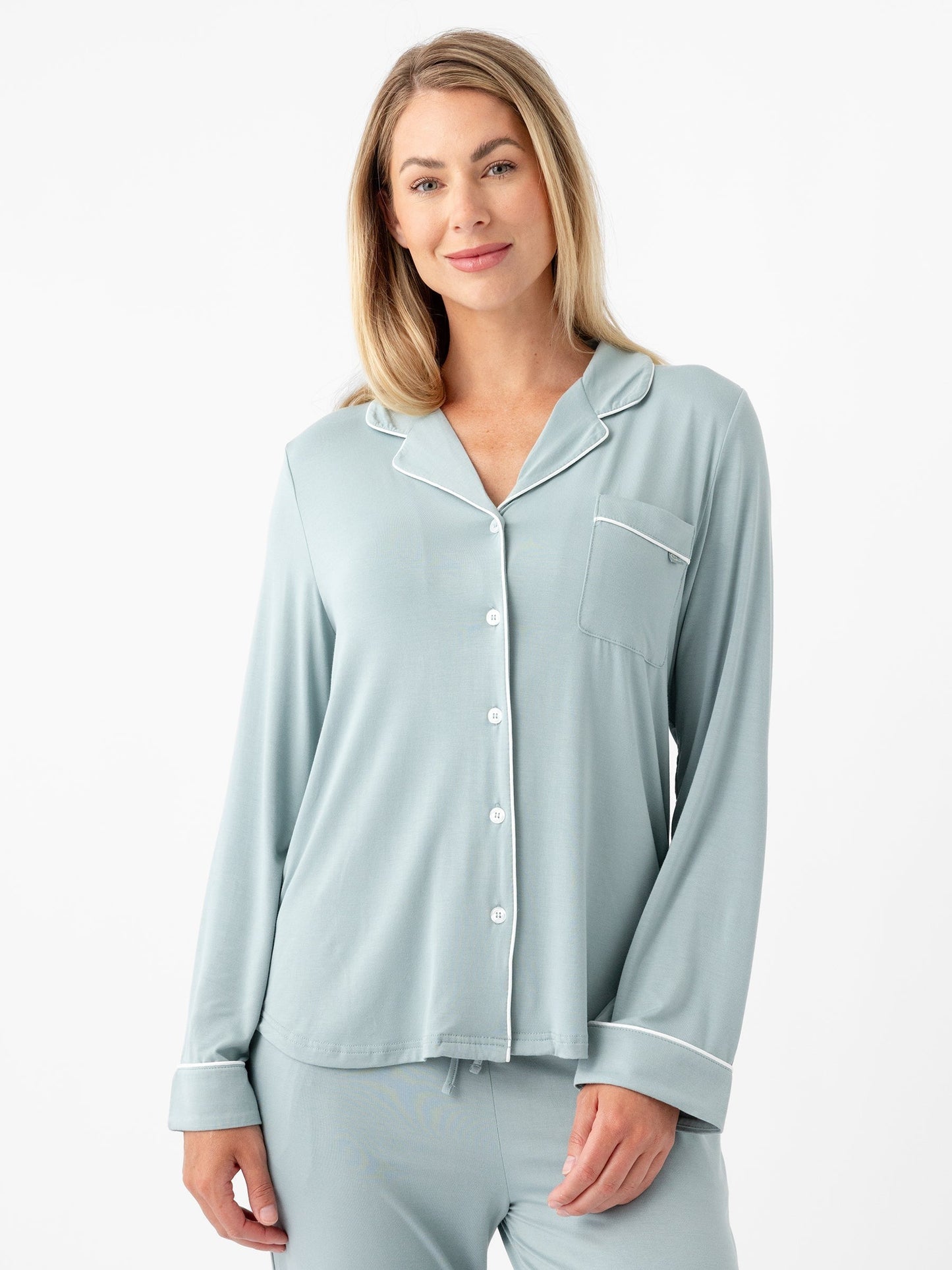 Women's Bamboo Stretch-Knit Long Sleeve Pajama Top - Wholesale