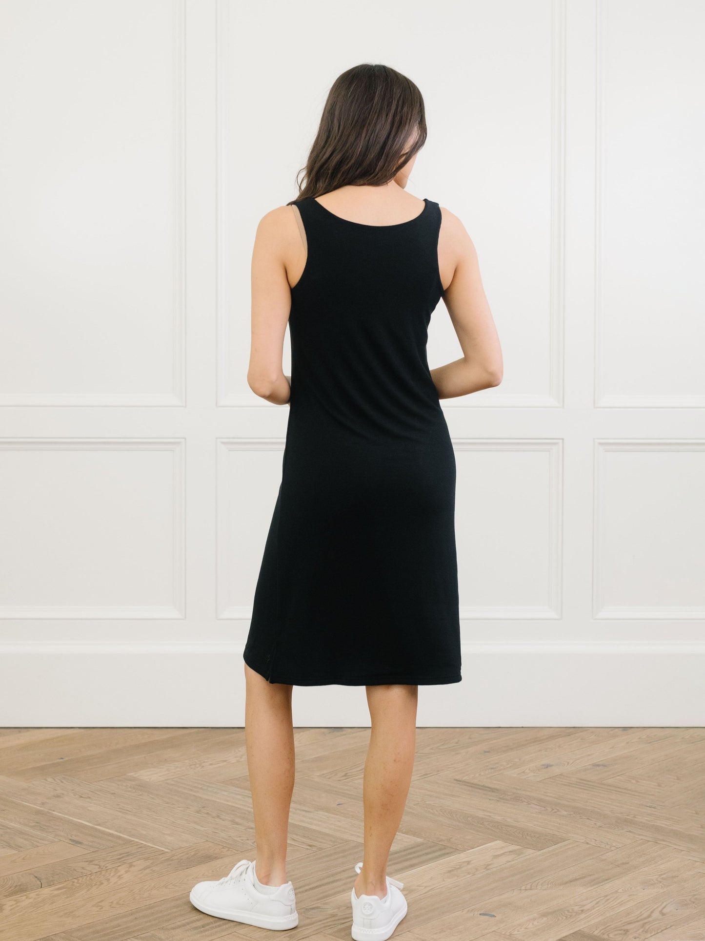 Women's Bamboo Rib-Knit V-Neck Tank Lounge Dress - Wholesale