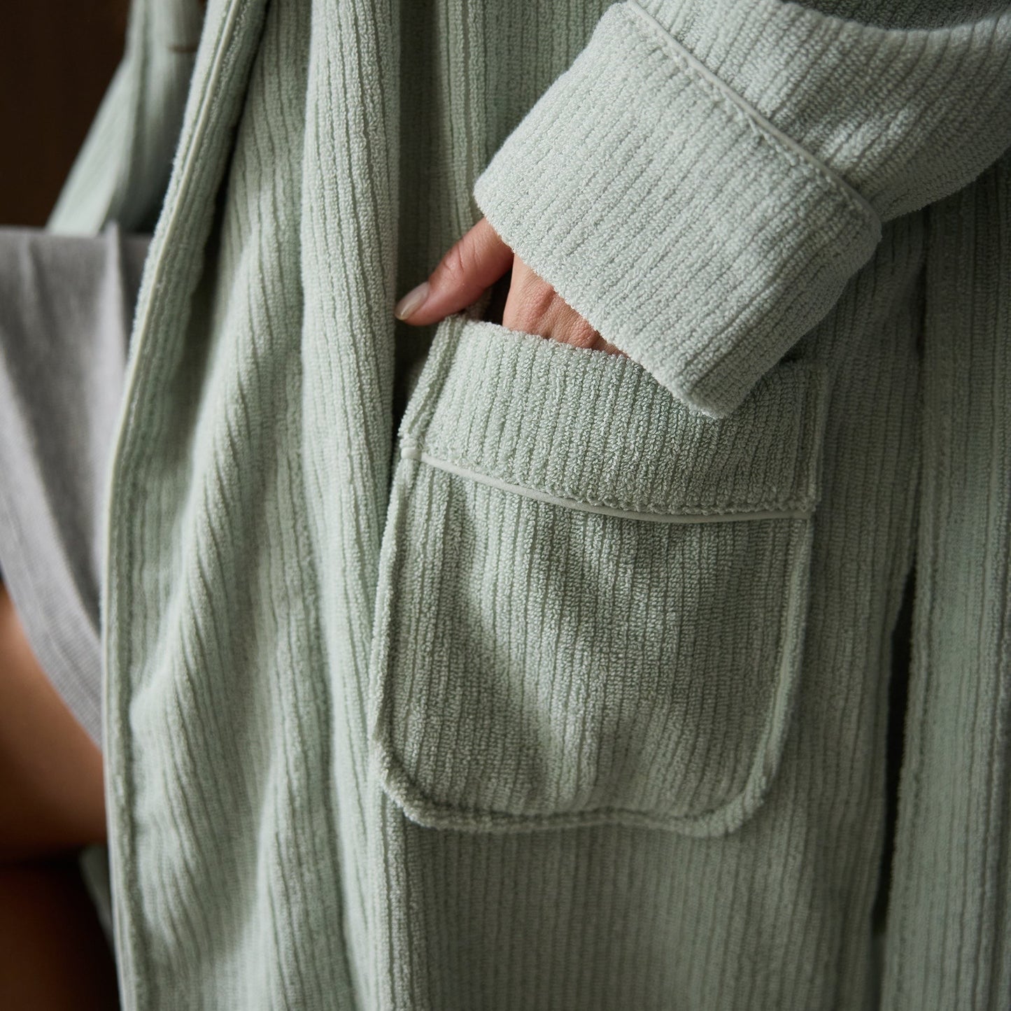 Ribbed Terry Bath Robe - Wholesale