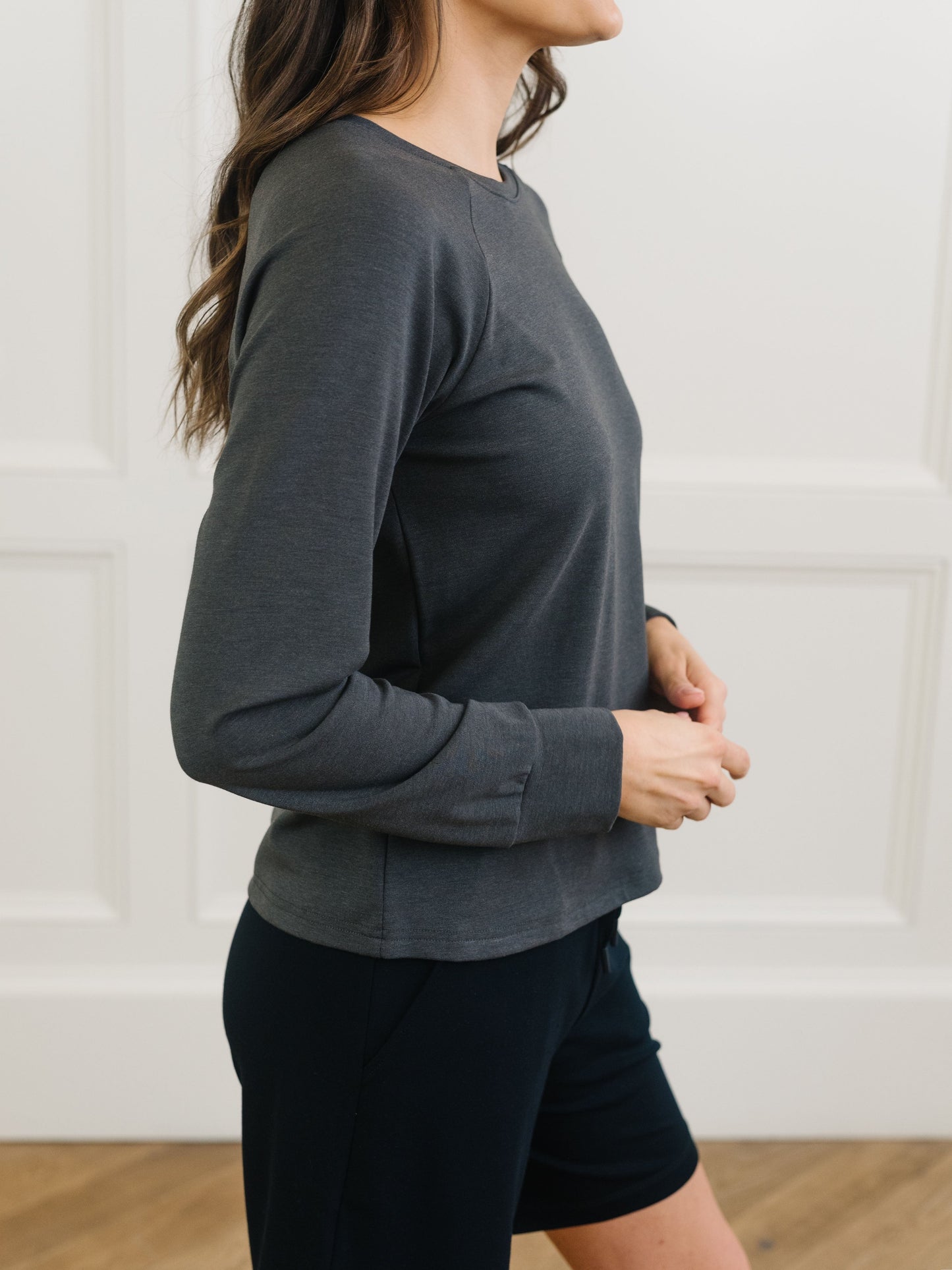 Women's Brushed Bamboo Pullover Crew - Wholesale