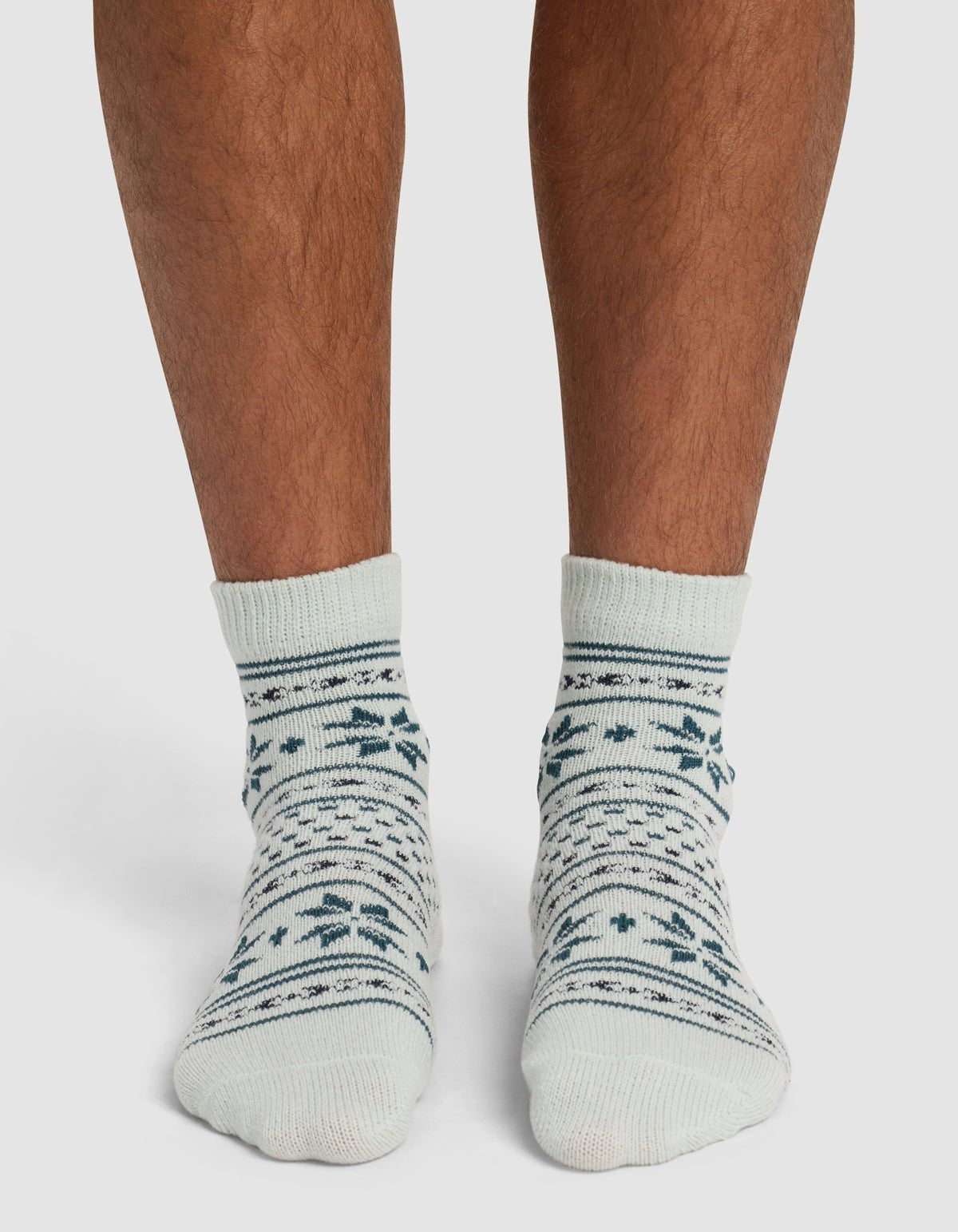 Snowflake Plush Lounge Quarter Sock - Last Chance