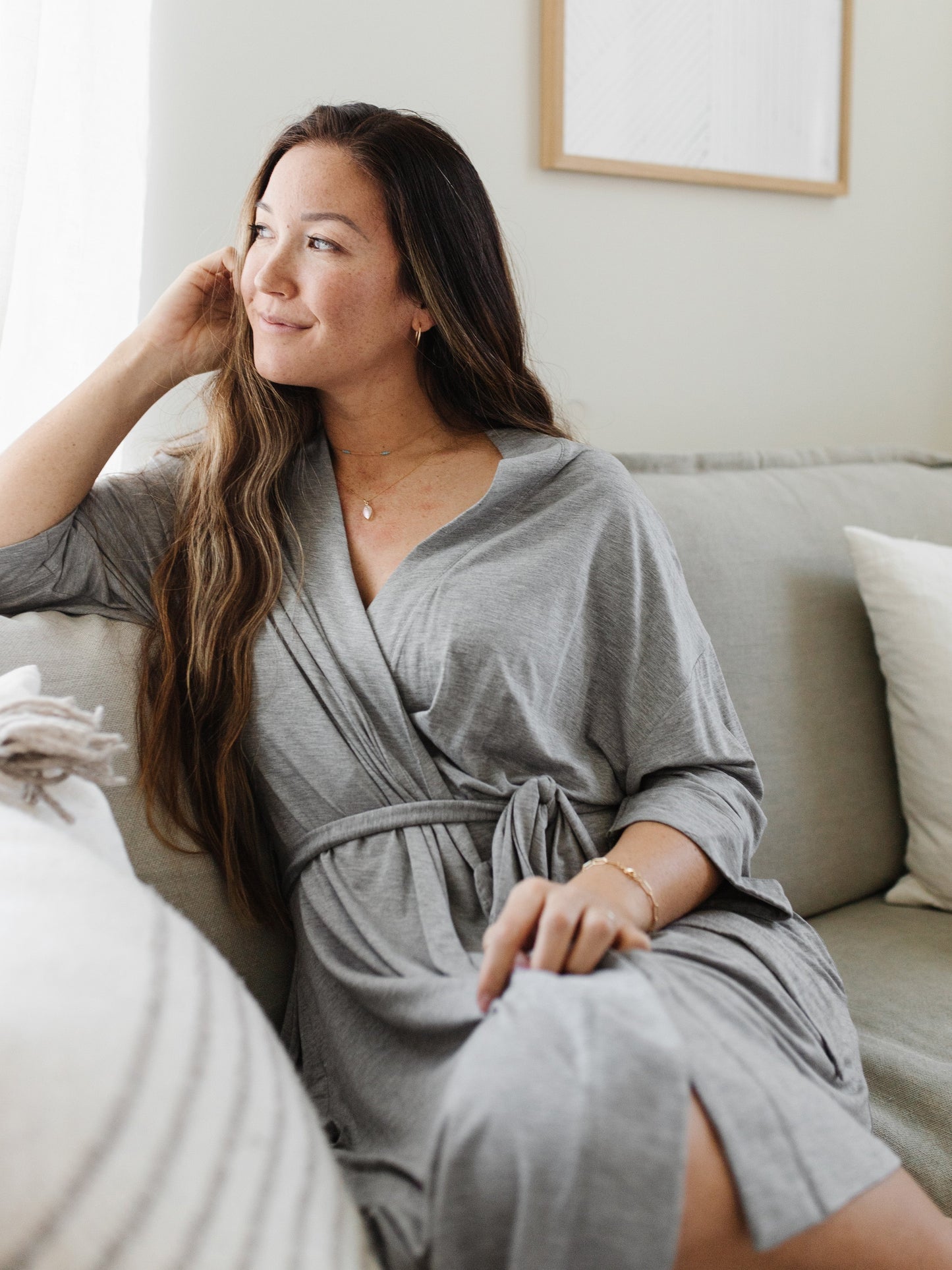 Women's Bamboo Stretch-Knit Kimono Robe - Wholesale
