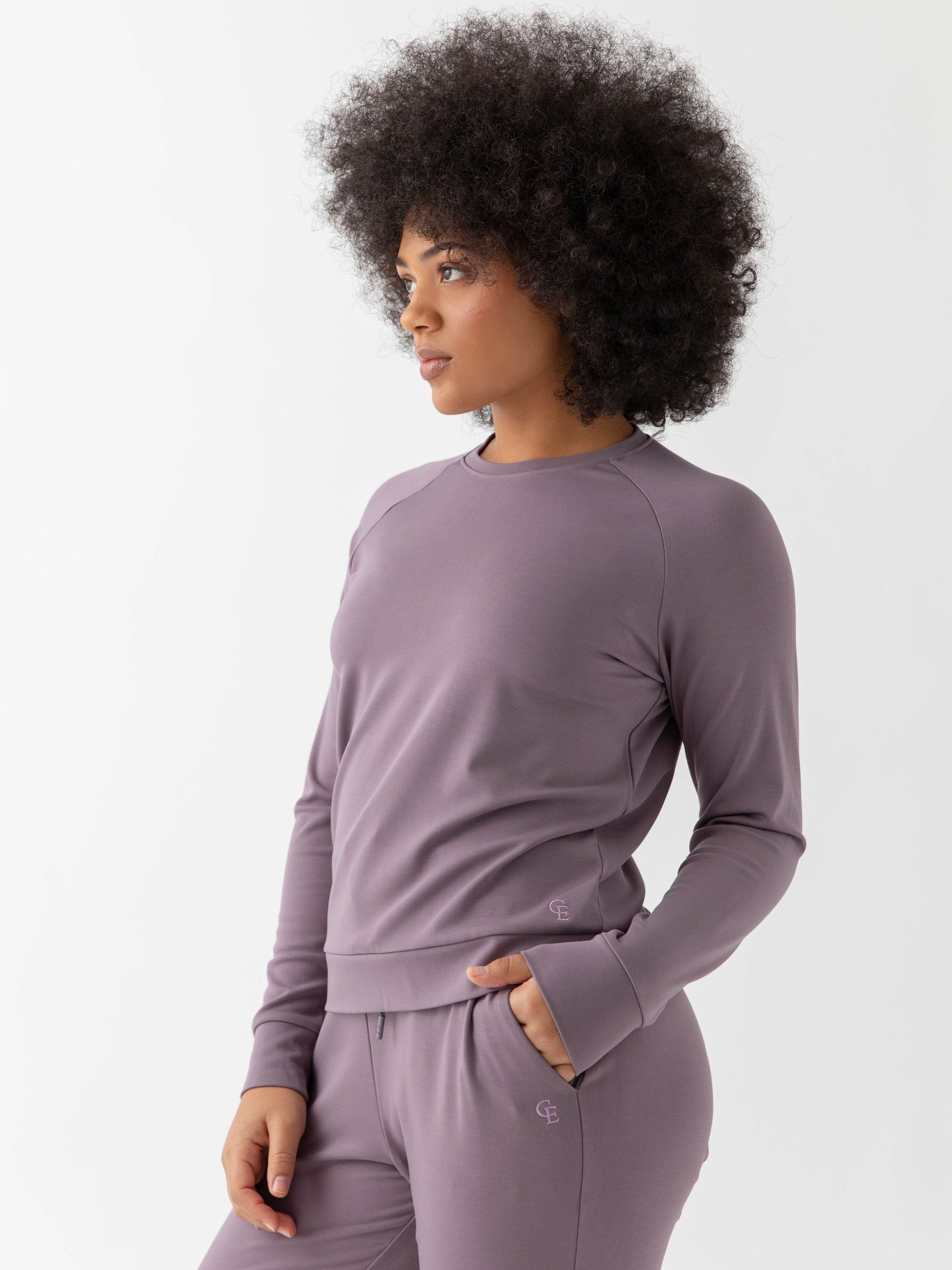 Women's Brushed Bamboo Pullover Crew - Wholesale