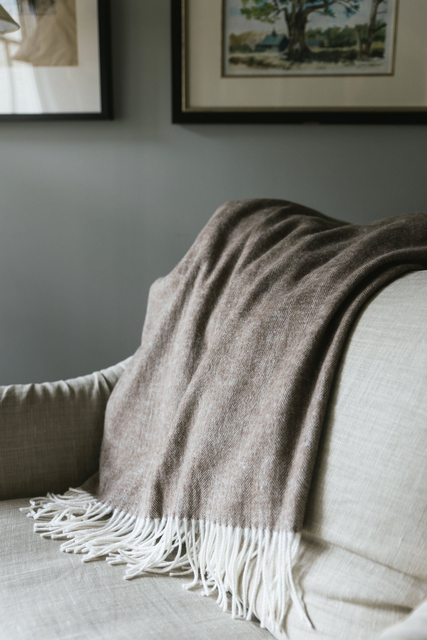 Bamboo Herringbone Tassel Throw - Wholesale