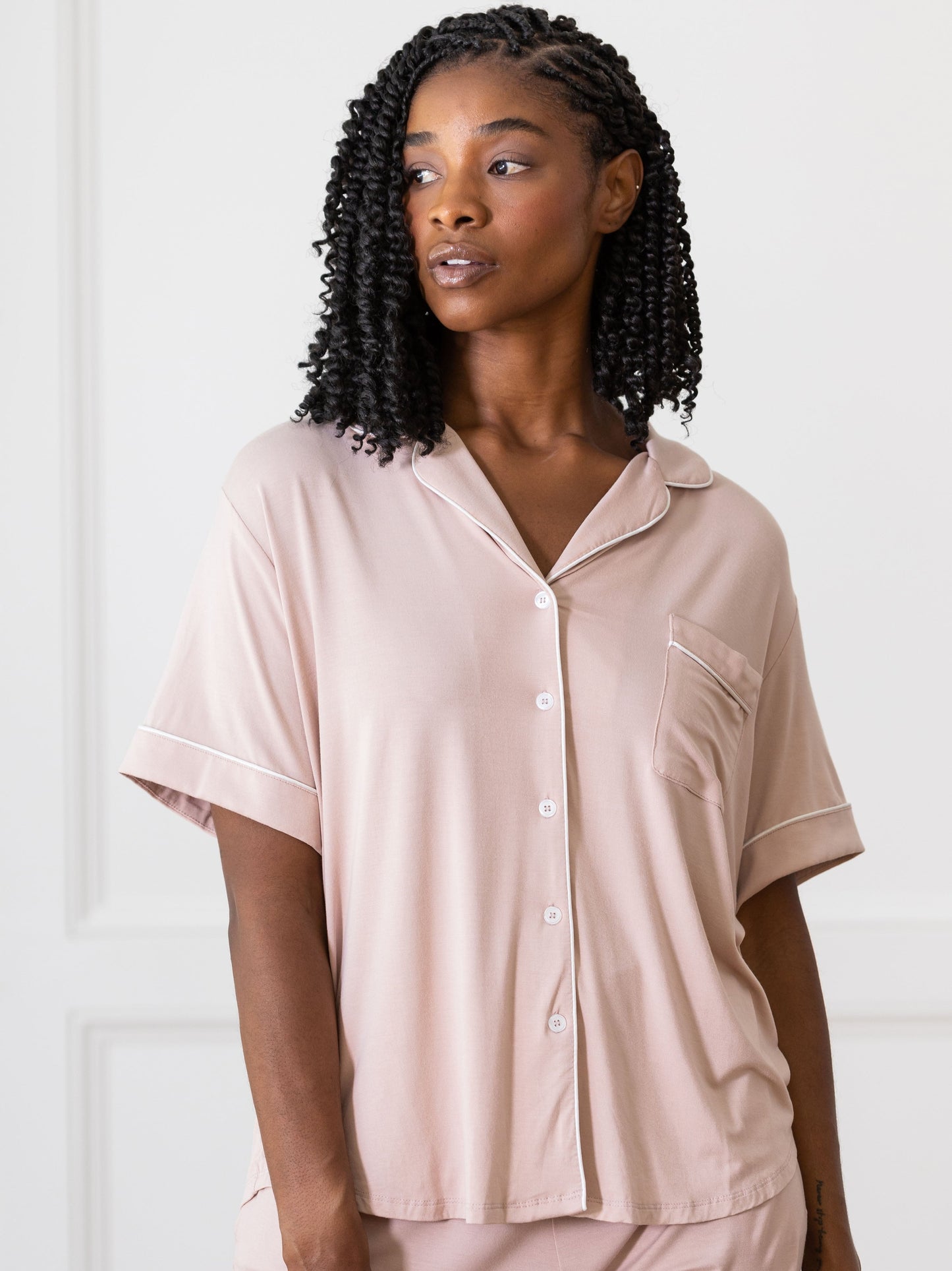 Women's Bamboo Stretch-Knit Short Sleeve Pajama Top - Wholesale