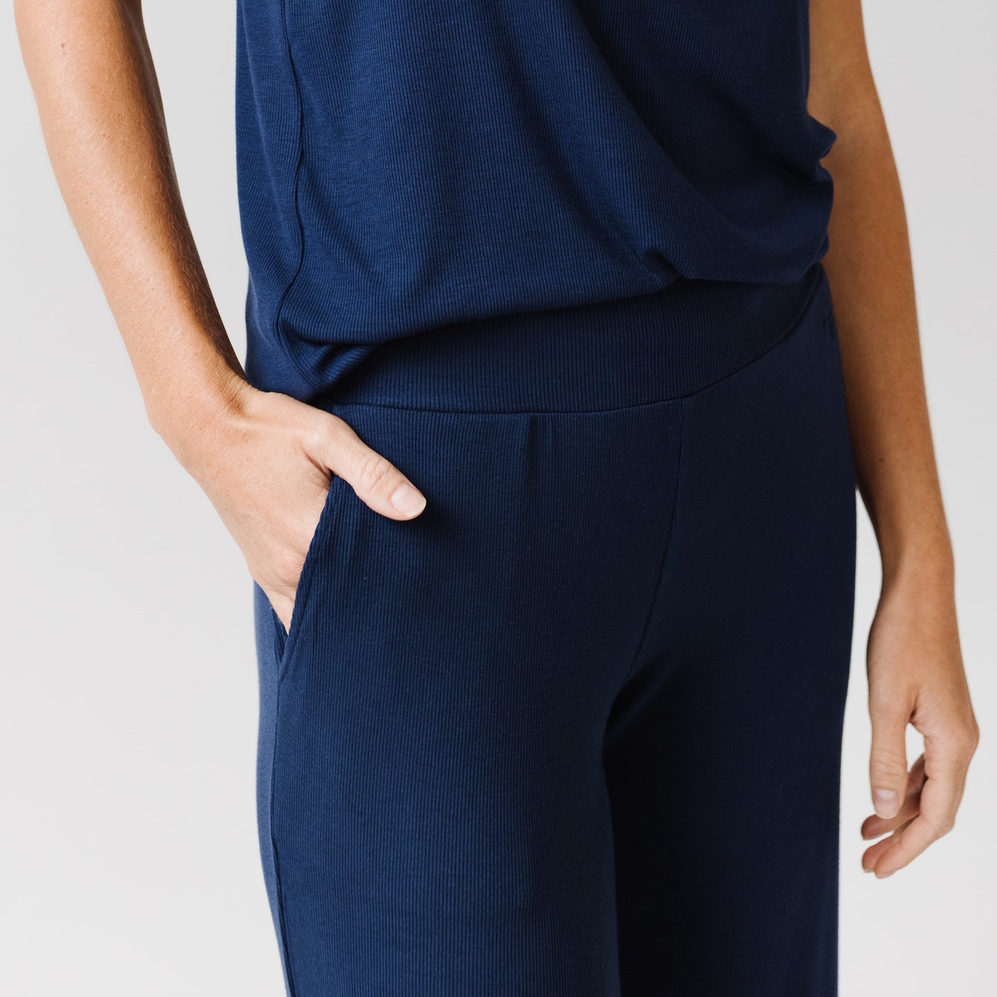 Women's Bamboo Rib-Knit Lounge Capri - Wholesale