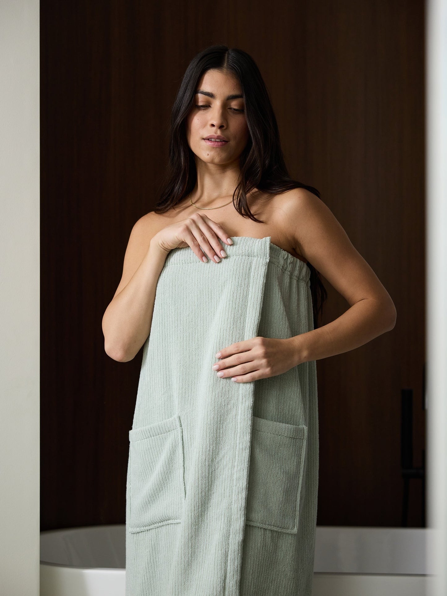 Ribbed Terry Bath Wrap - Wholesale