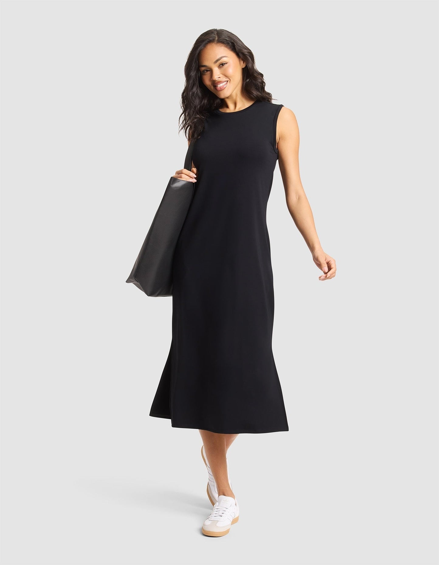 Women's Brushed Bamboo Sleeveless Midi Dress - Wholesale