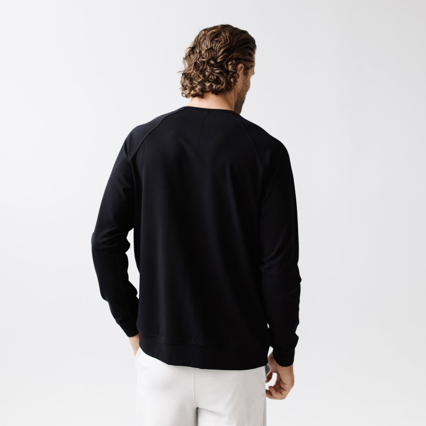 Men's Brushed Bamboo Pullover Crew - Wholesale