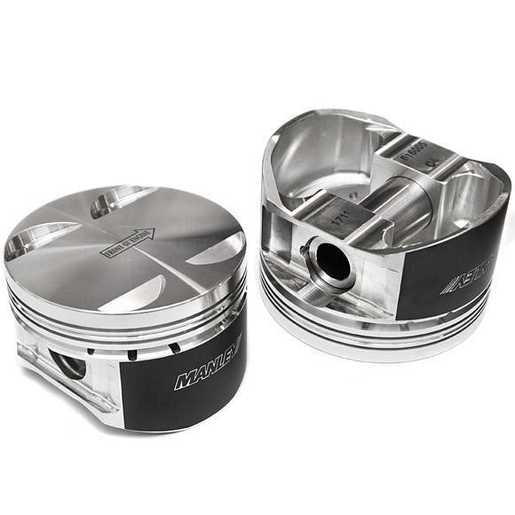 Manley Performance Extreme Duty Piston Set - 87.5mm Bore w/9.5:1 Compression Ratio | 2016-2018 Ford Focus RS / 2015-2023 Ford Mustang Ecoboost (637000CE-4)