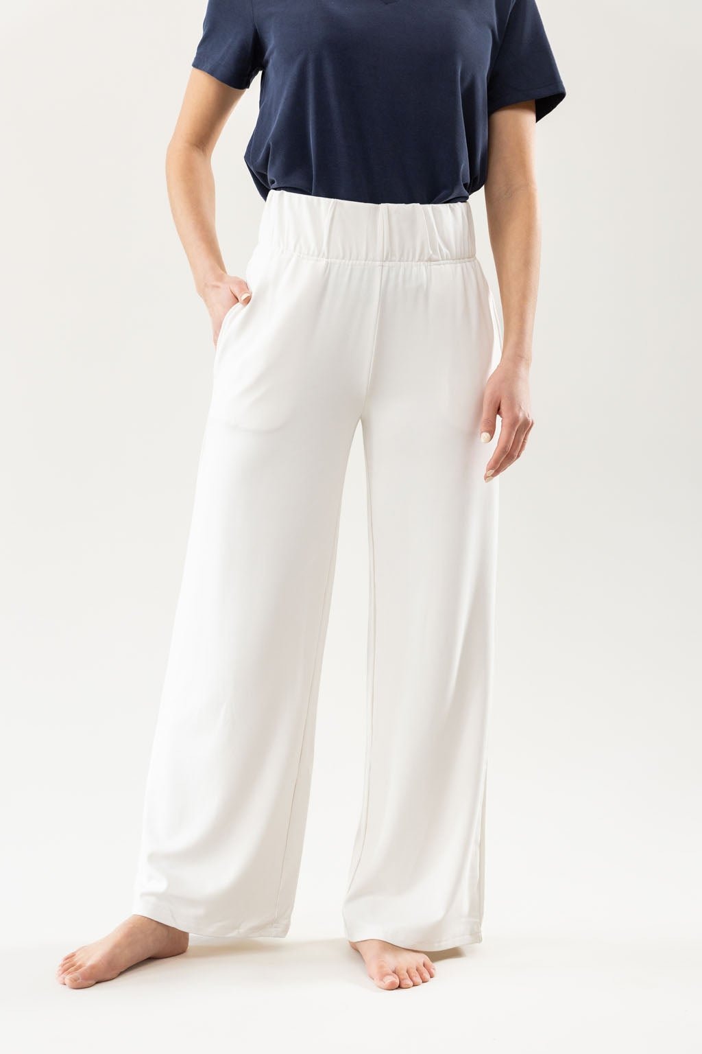 Women's Brushed Bamboo Wide Leg Pull On Pant - Wholesale