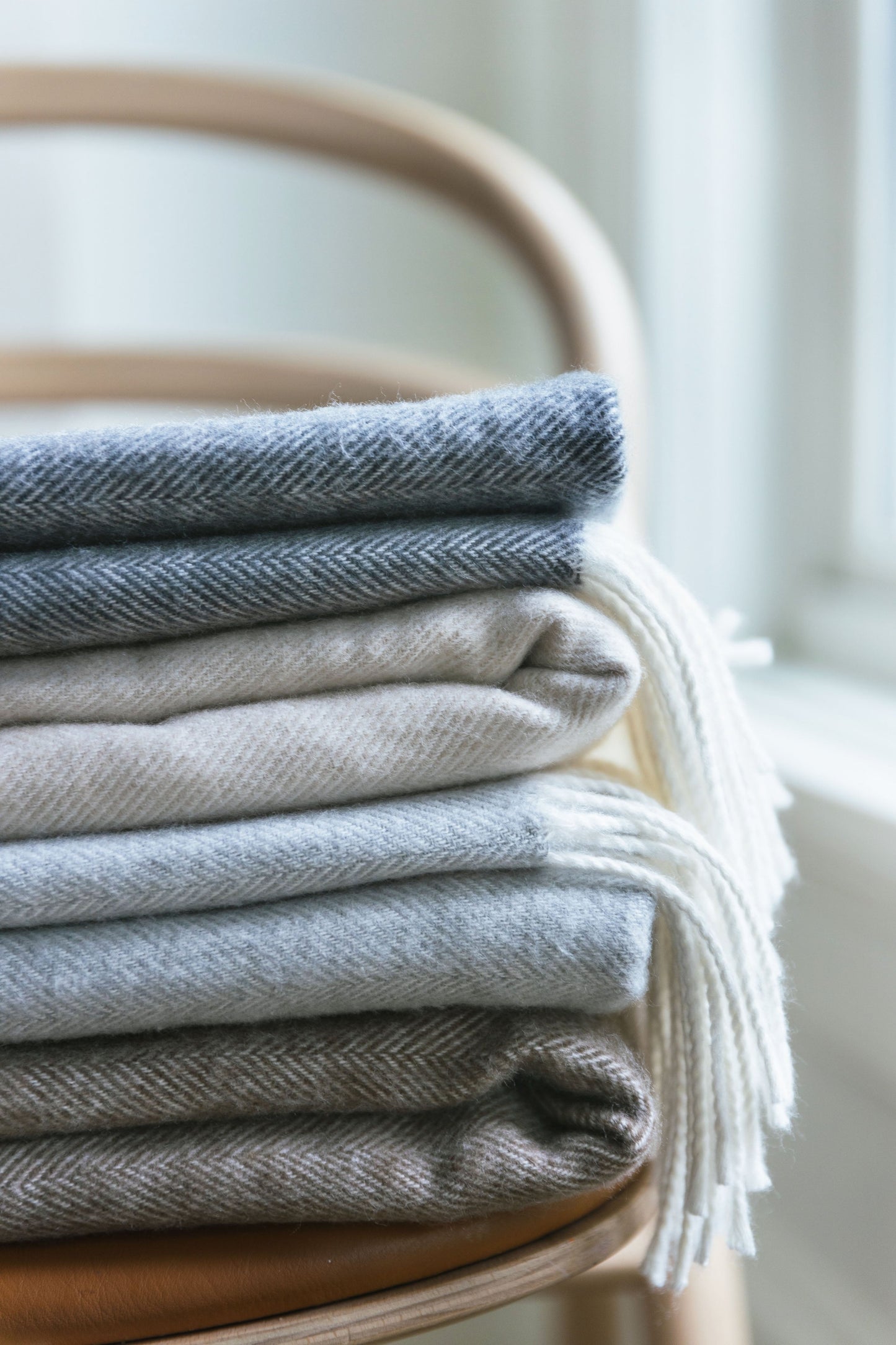 Bamboo Herringbone Tassel Throw - Wholesale
