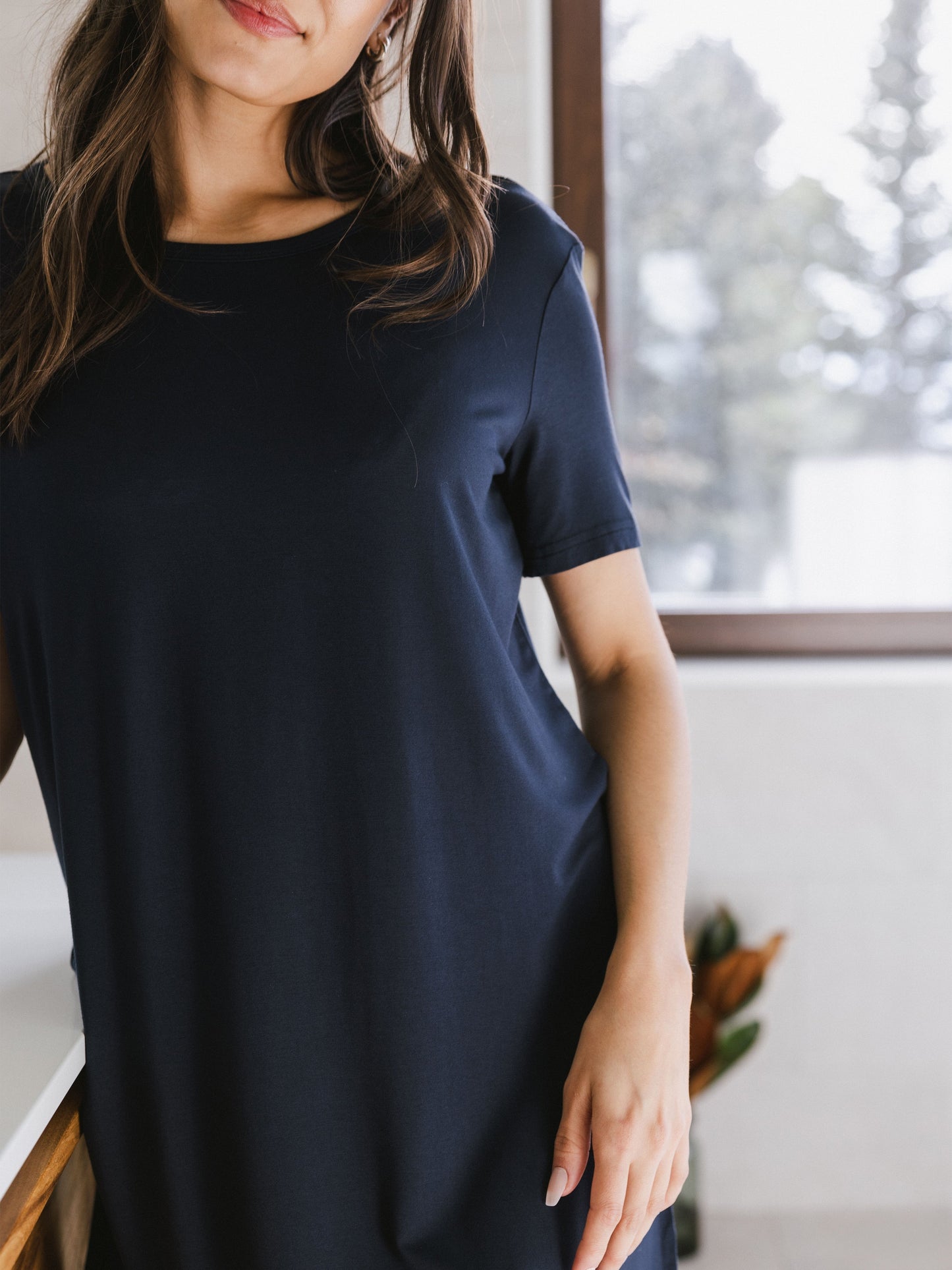 Women's Bamboo Stretch-Knit Sleep Dress - Wholesale