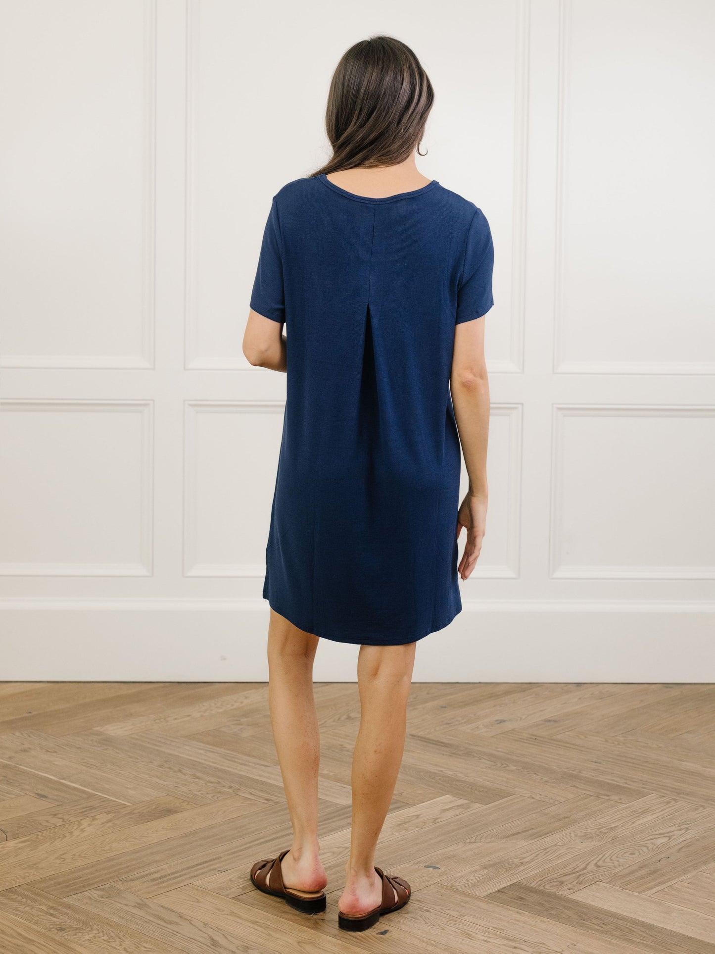 Women's Bamboo Rib-Knit Boyfriend Sleep Dress - Wholesale
