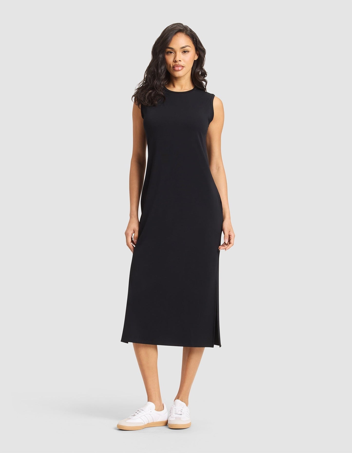 Women's Brushed Bamboo Sleeveless Midi Dress - Wholesale