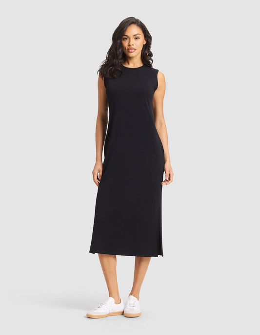 Women's Brushed Bamboo Sleeveless Midi Dress - Wholesale