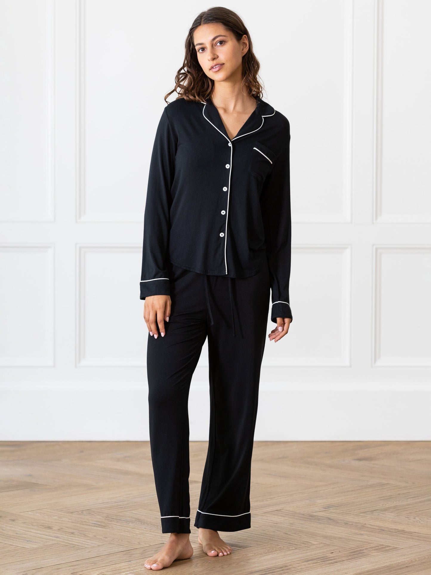 Women's Bamboo Stretch-Knit Long Sleeve Pajama Top - Wholesale