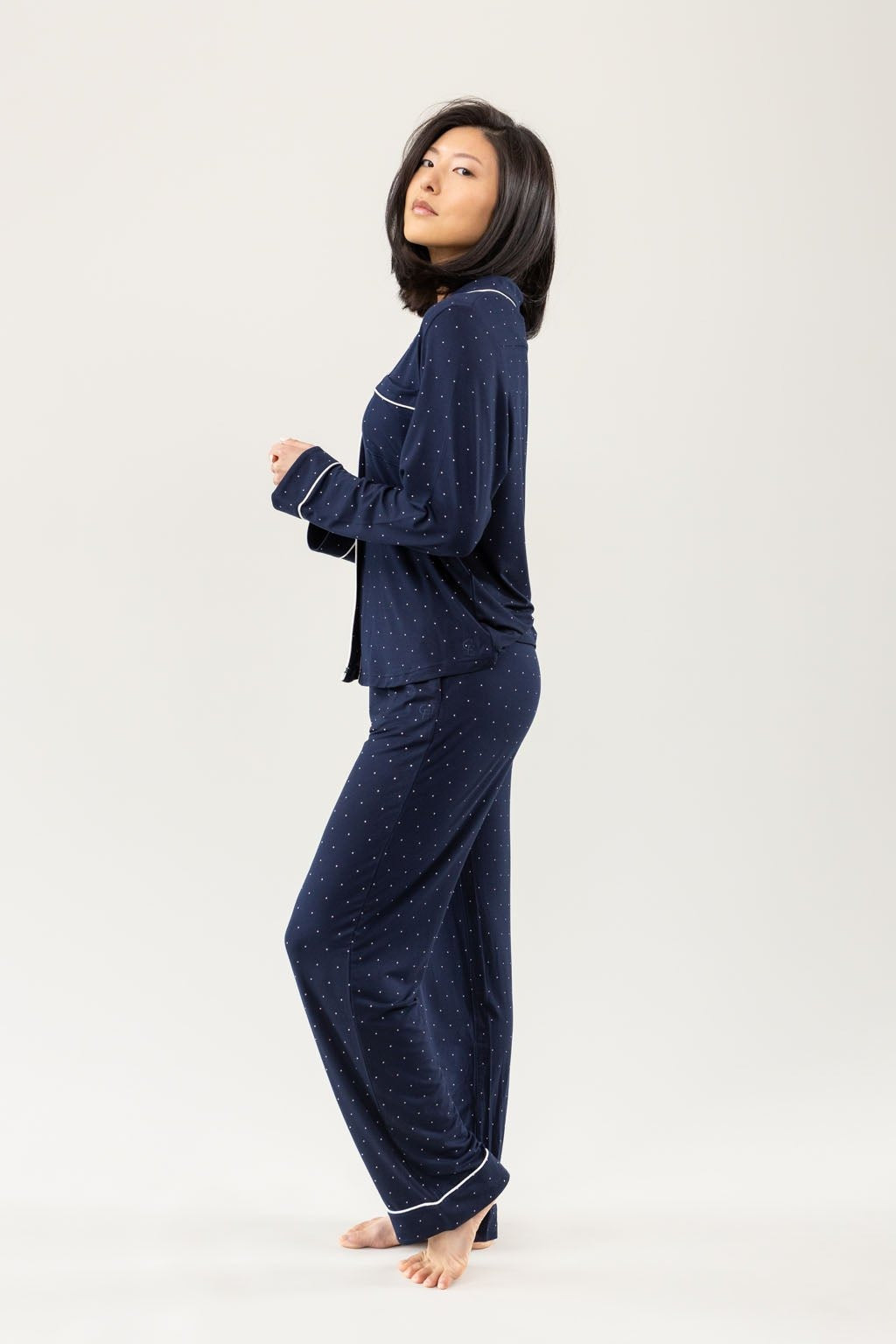 Women's Bamboo Stretch-Knit Long Sleeve Pajama Top - Wholesale
