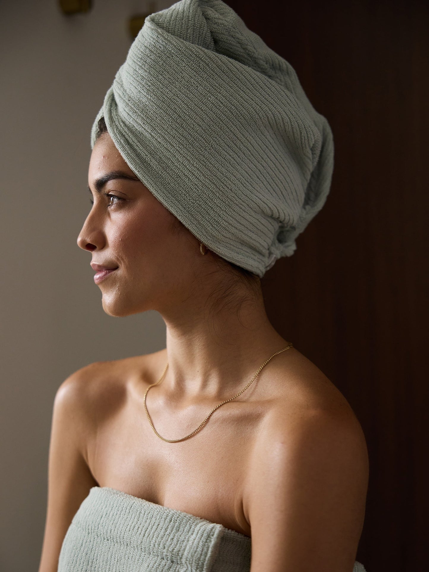 Ribbed Terry Hair Towel - Wholesale