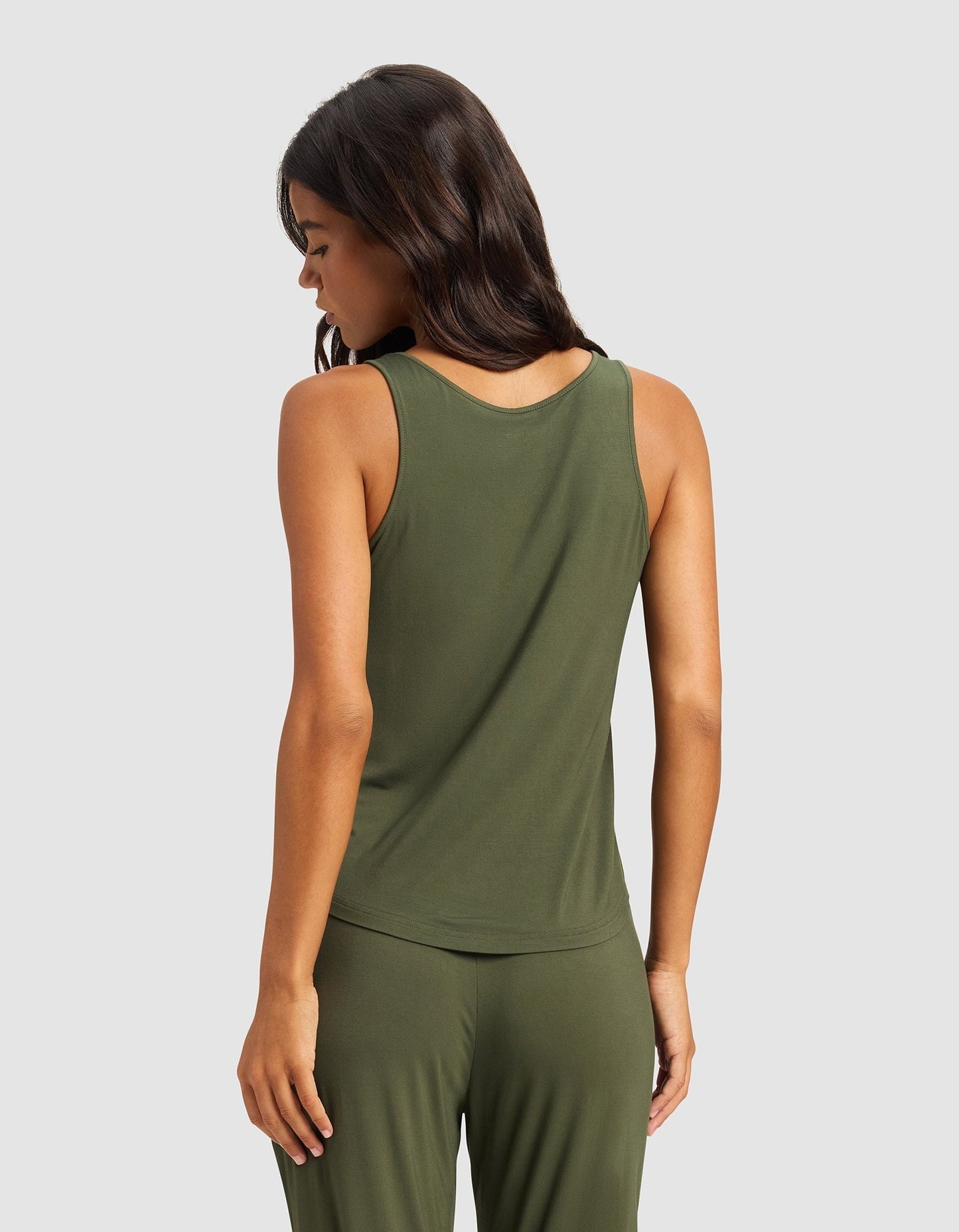 Women's Bamboo Stretch-Knit Tank & Tapered Pant Set