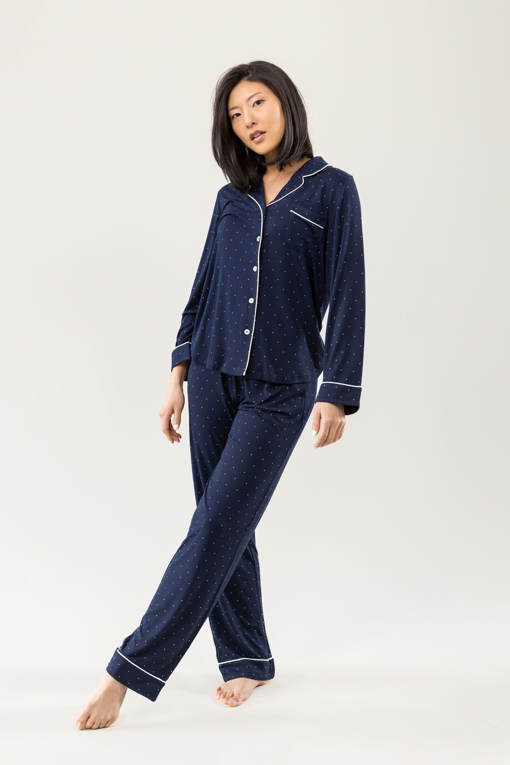 Women's Bamboo Stretch-Knit Long Sleeve Pajama Top - Wholesale