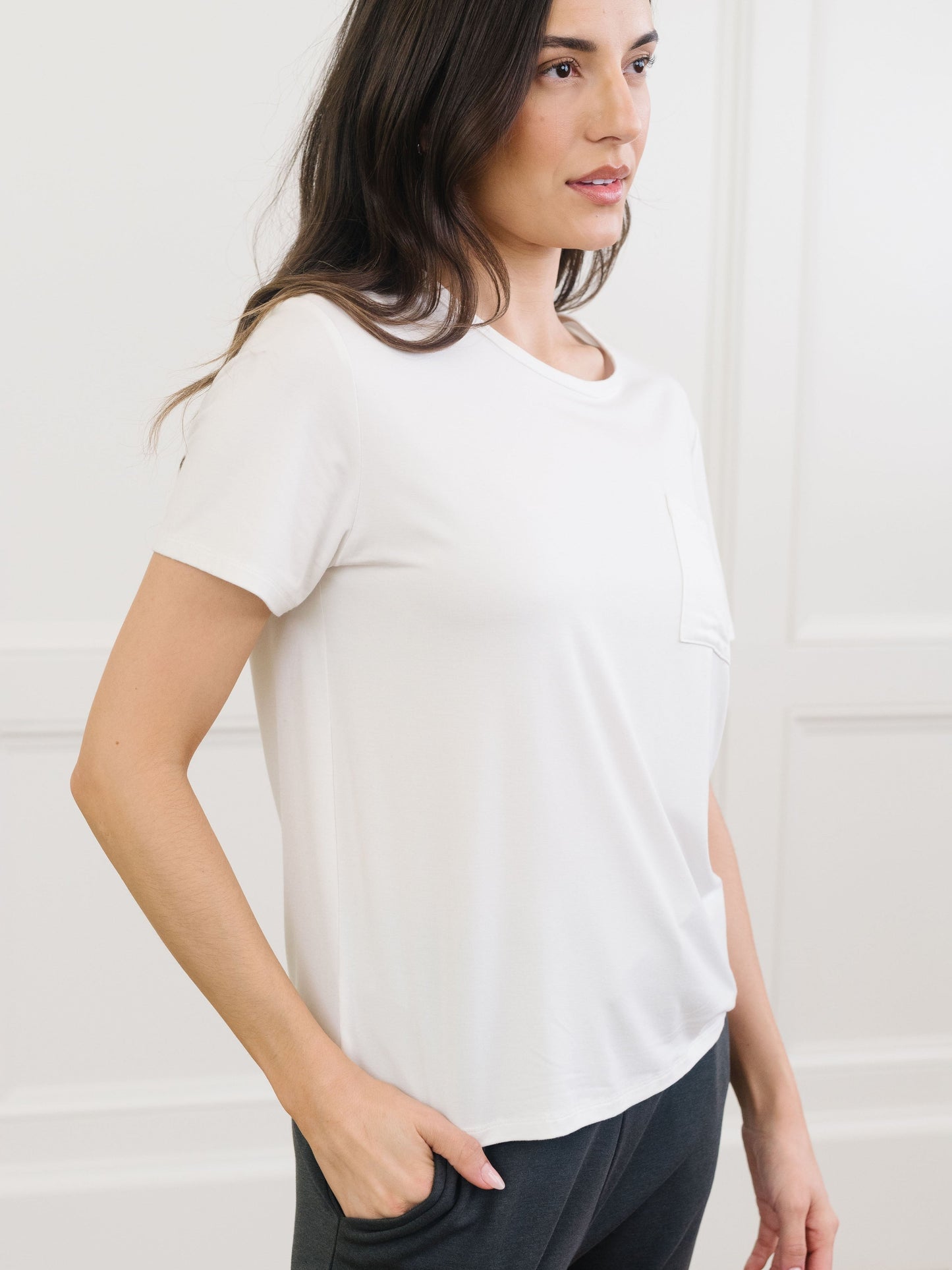 Women's Bamboo Stretch-Knit Lounge Tee - Wholesale