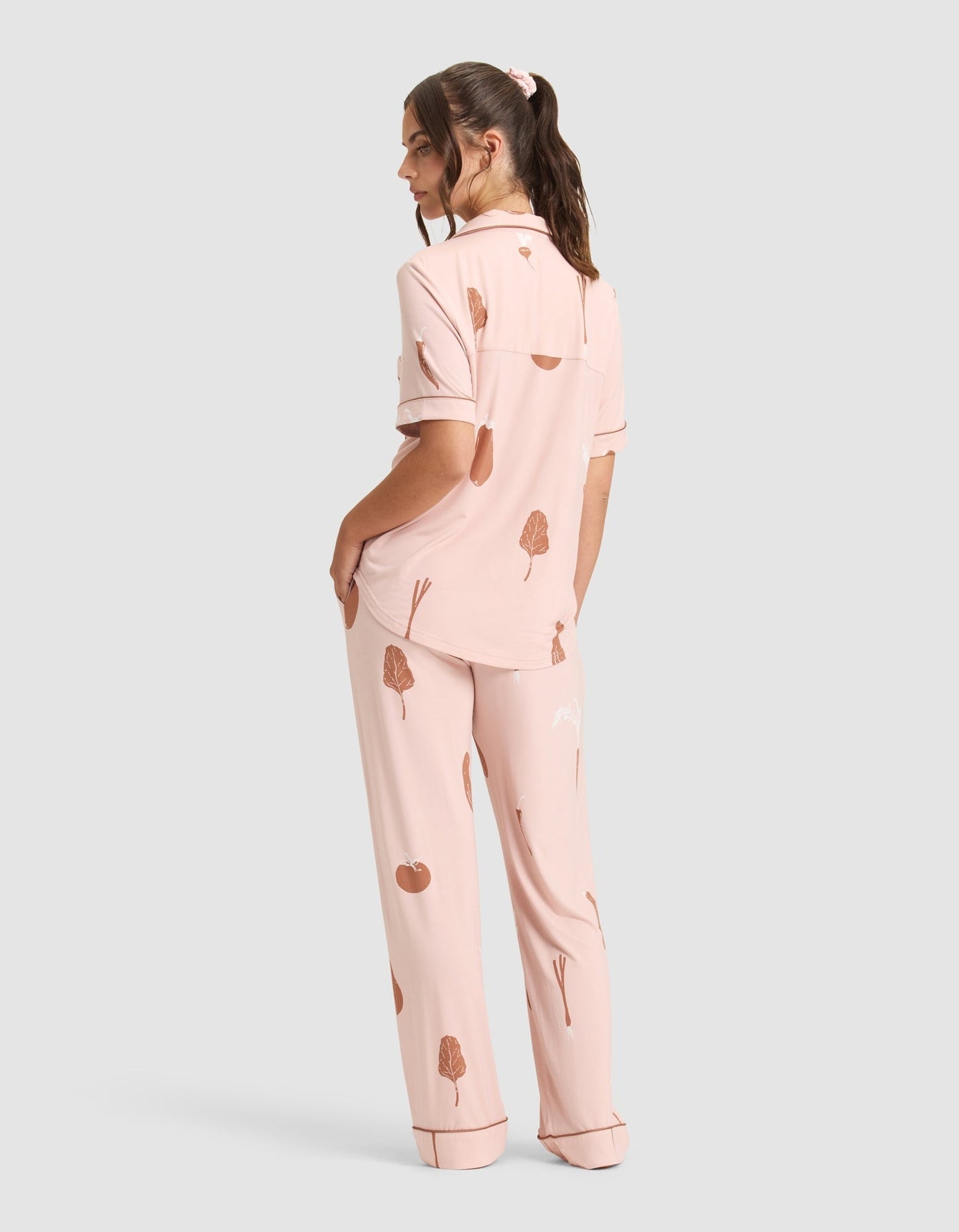 Women's Bamboo Stretch-Knit Short Sleeve & Pant Pajama Set - Last Chance
