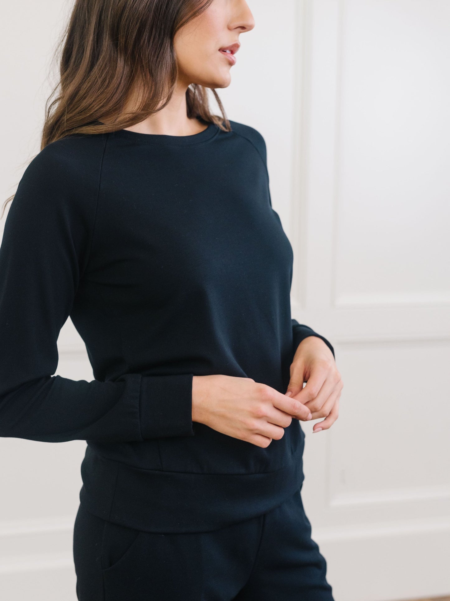 Women's Brushed Bamboo Pullover Crew - Wholesale