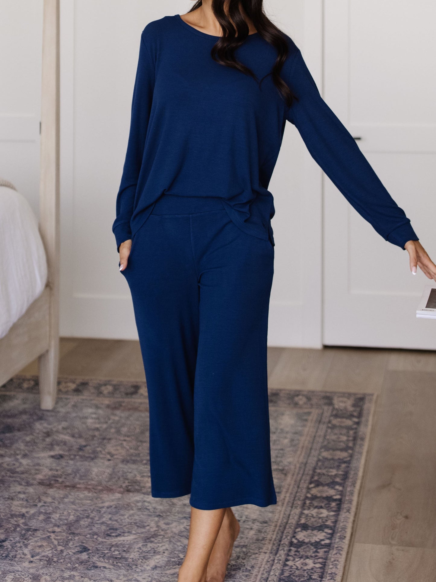 Women's Bamboo Rib-Knit Lounge Capri - Wholesale