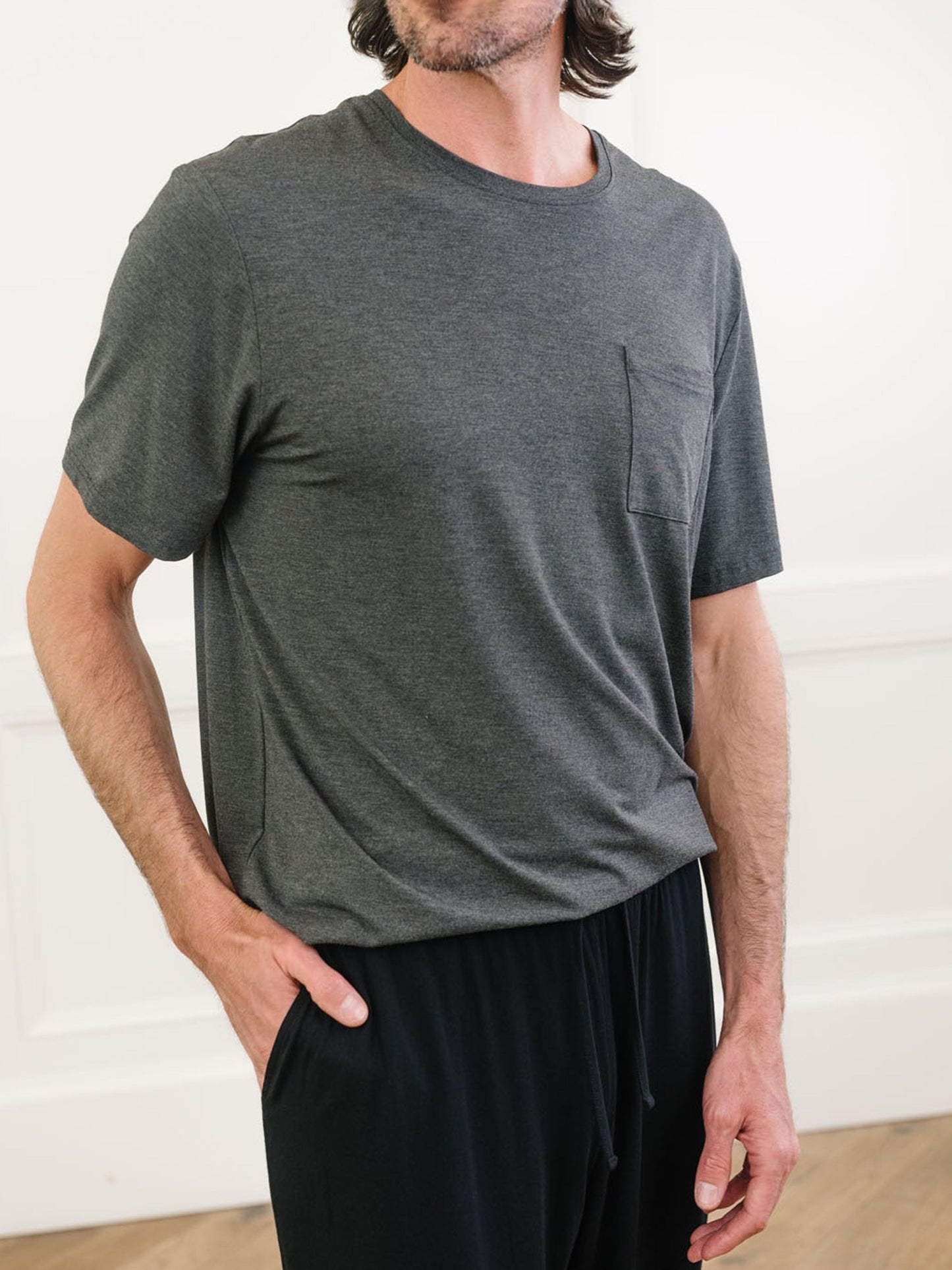 Men's Bamboo Stretch-Knit Lounge Tee - Wholesale