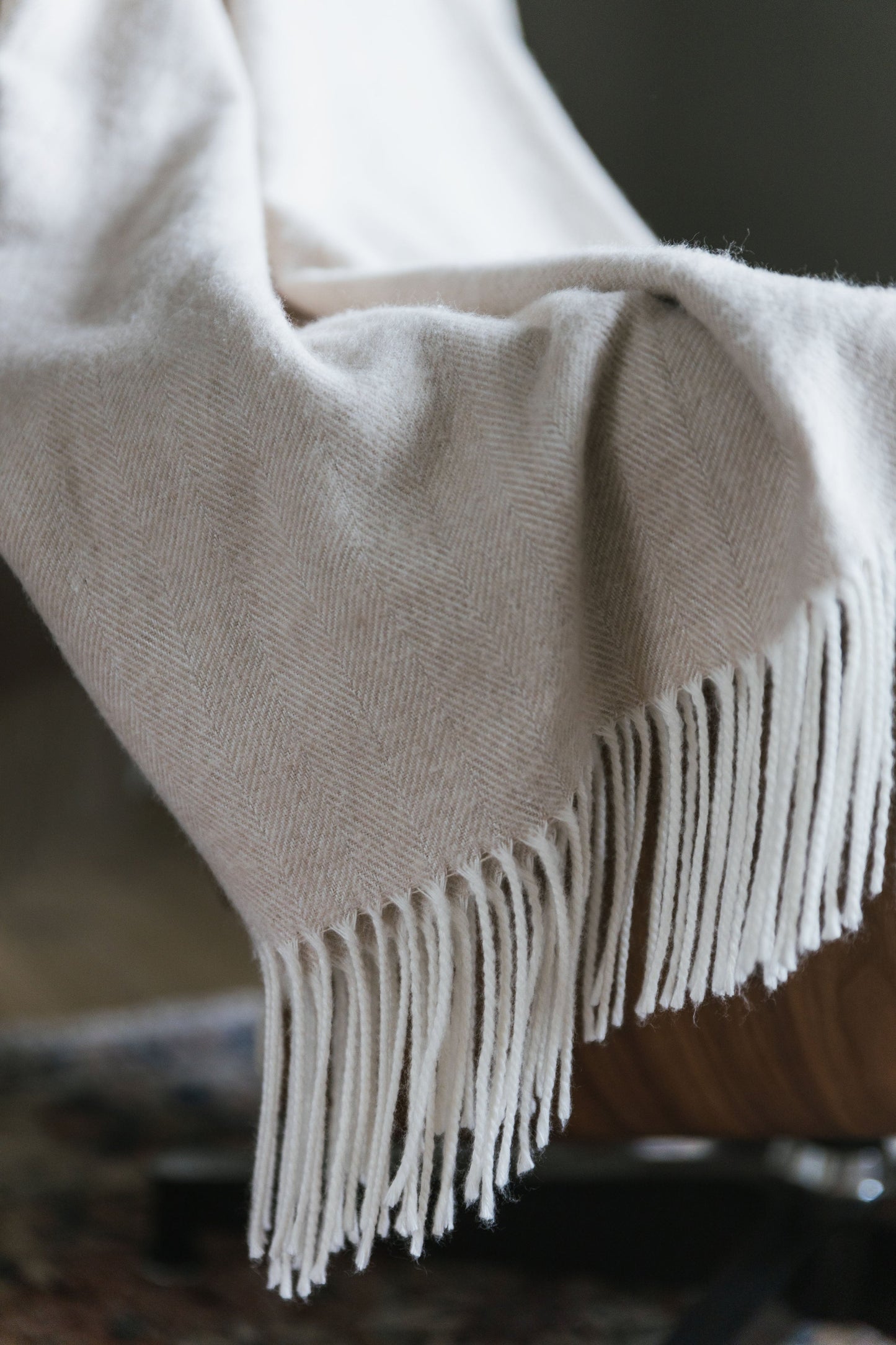 Bamboo Herringbone Tassel Throw - Wholesale