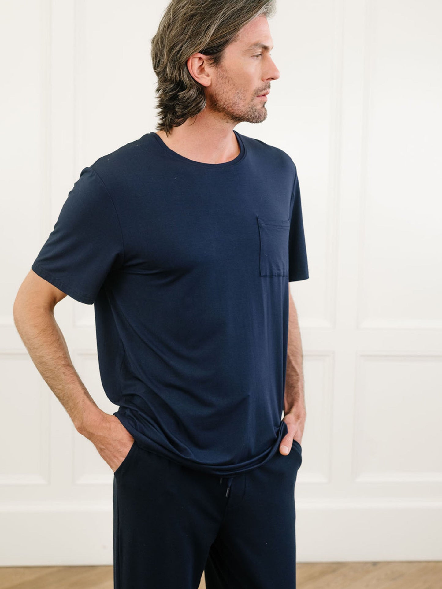 Men's Bamboo Stretch-Knit Lounge Tee - Wholesale