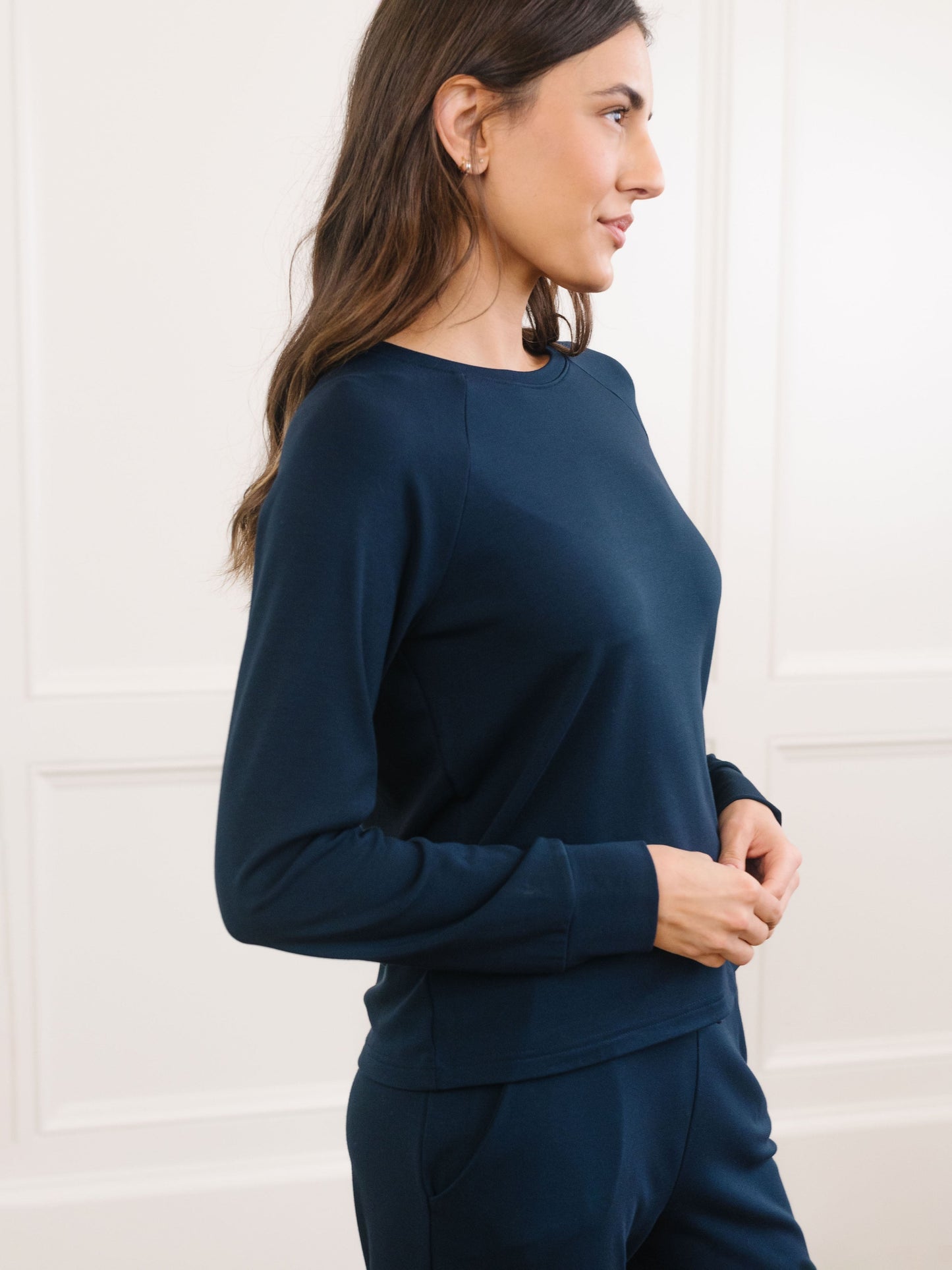 Women's Brushed Bamboo Pullover Crew - Wholesale