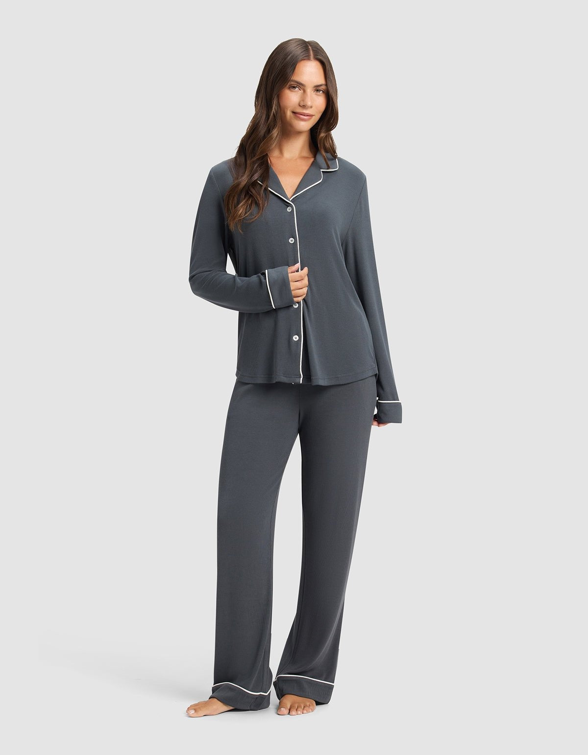 Women's Bamboo Rib-Knit Classic Pajama Pant