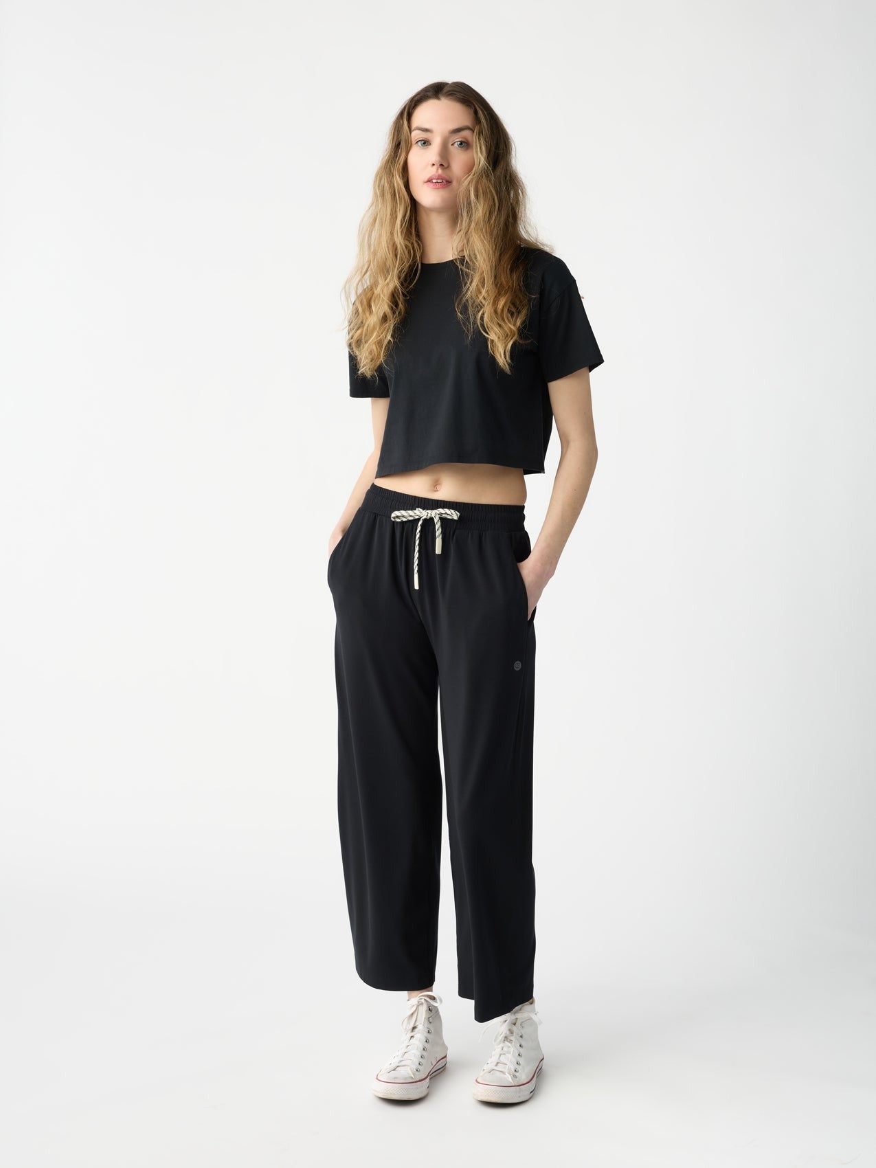 Women's Studio Cropped Wide Leg Pant - Wholesale