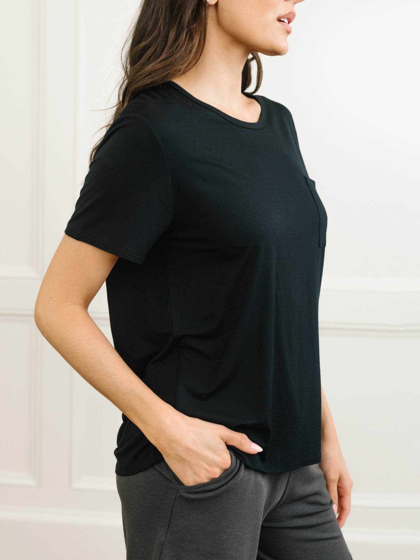 Women's Bamboo Stretch-Knit Lounge Tee - Wholesale