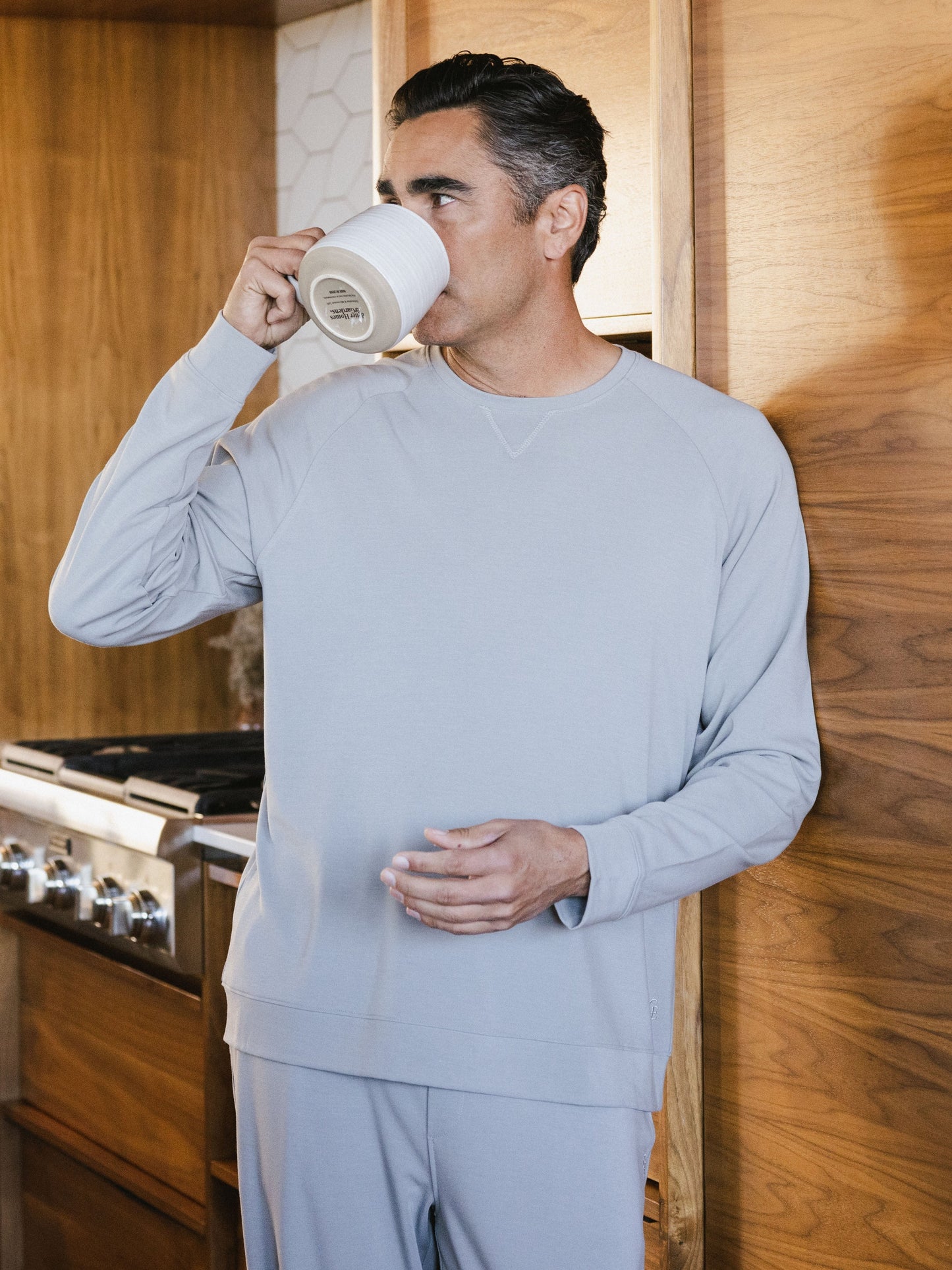 Men's Brushed Bamboo Pullover Crew - Wholesale