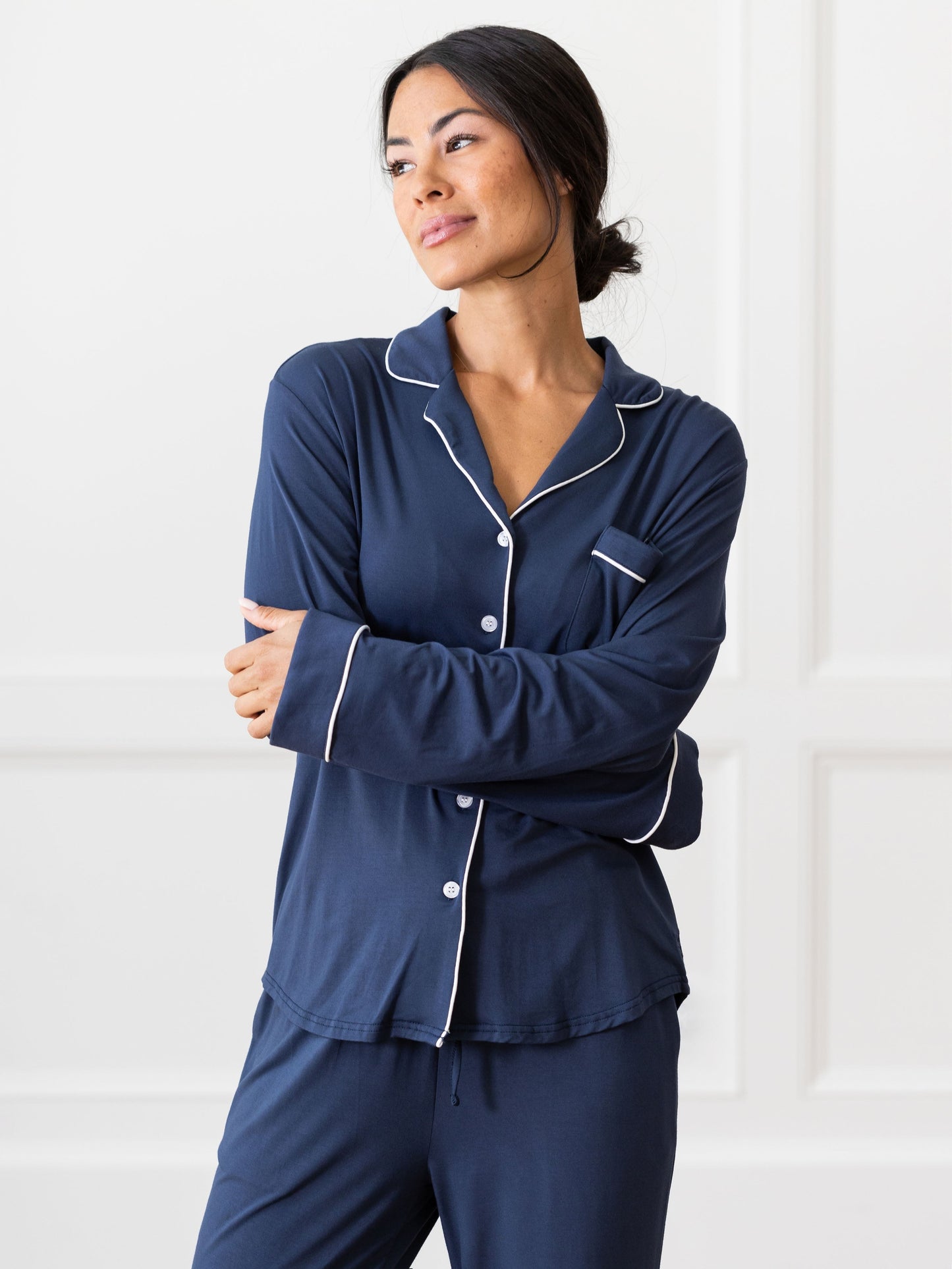 Women's Bamboo Stretch-Knit Long Sleeve Pajama Top - Wholesale