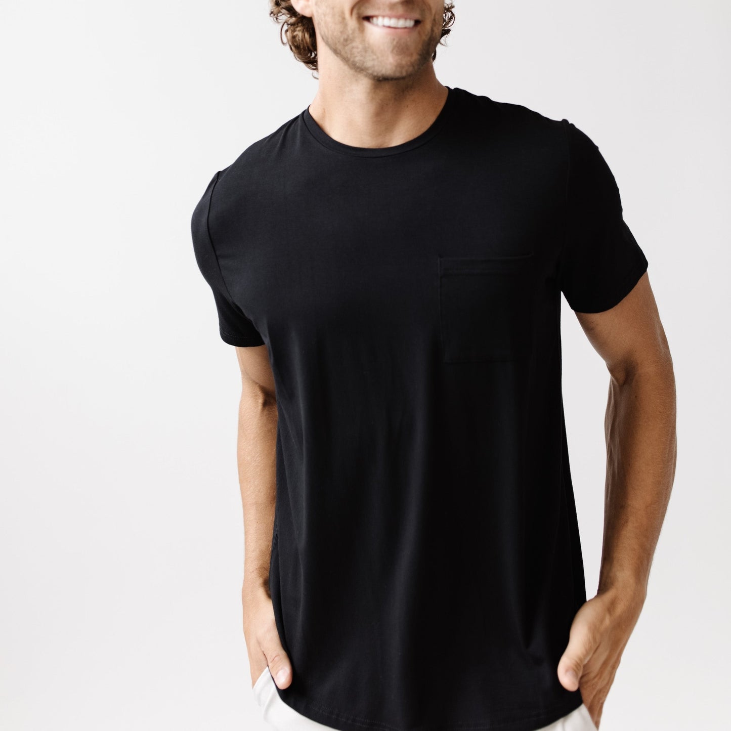 Men's Bamboo Stretch-Knit Lounge Tee - Wholesale